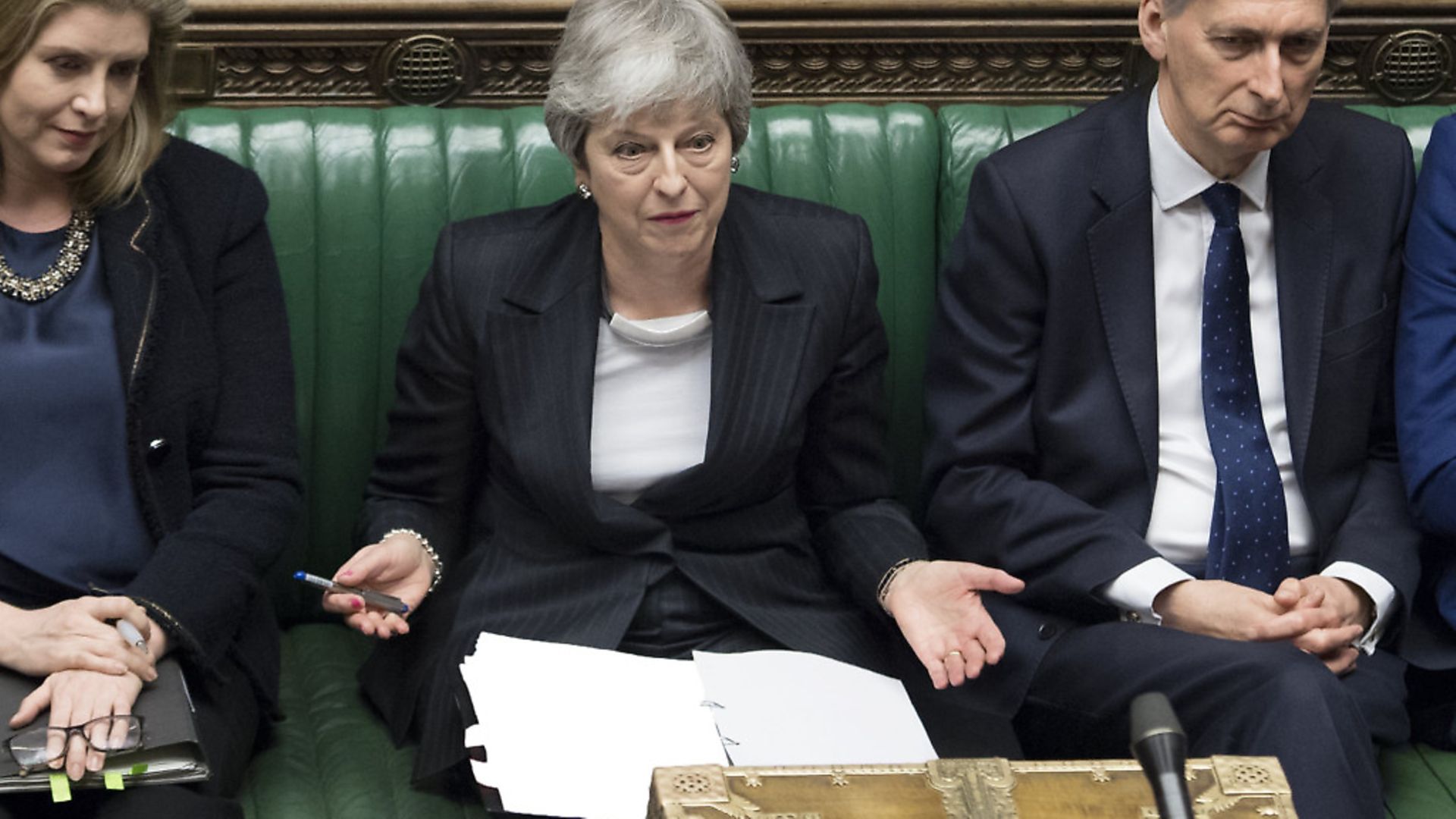 Theresa May in the House of Commons. Photograph: Jessica Taylor/UK Parliament. - Credit: Archant