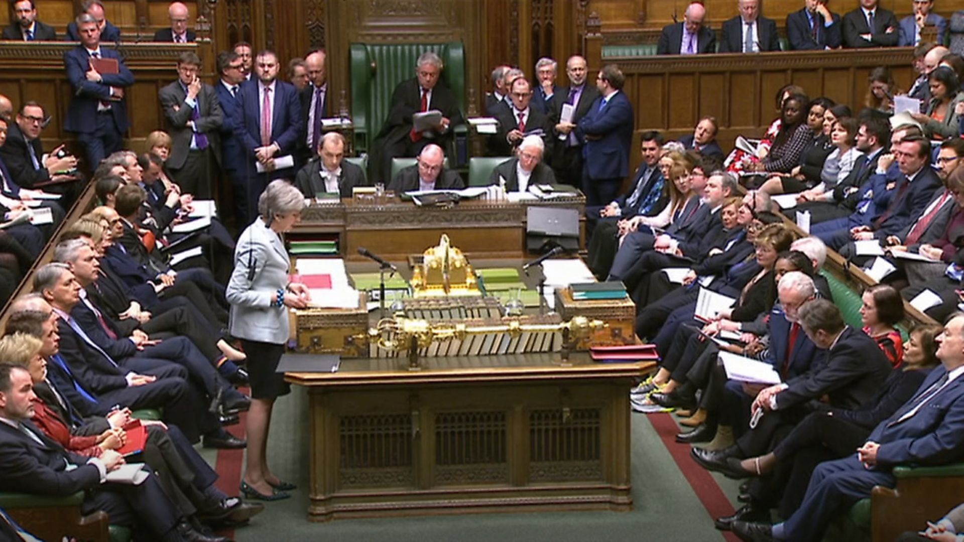 Prime Minister Theresa May makes a statement on Brexit to the House of Commons. Photograph: House of Commons/PA Wire. - Credit: PA