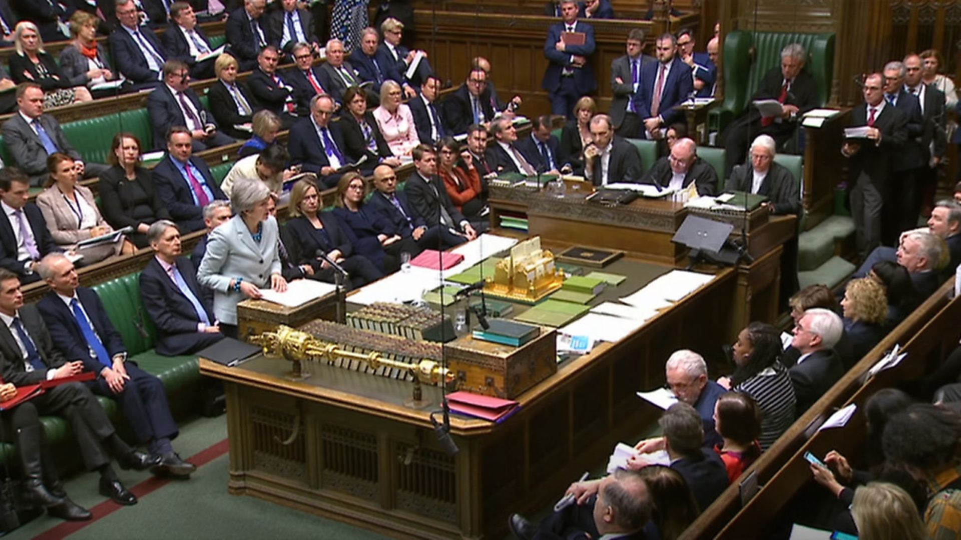 Prime Minister Theresa May makes a statement on Brexit to the House of Commons, London.  Photograph: PA Wire/House of Commons. - Credit: PA