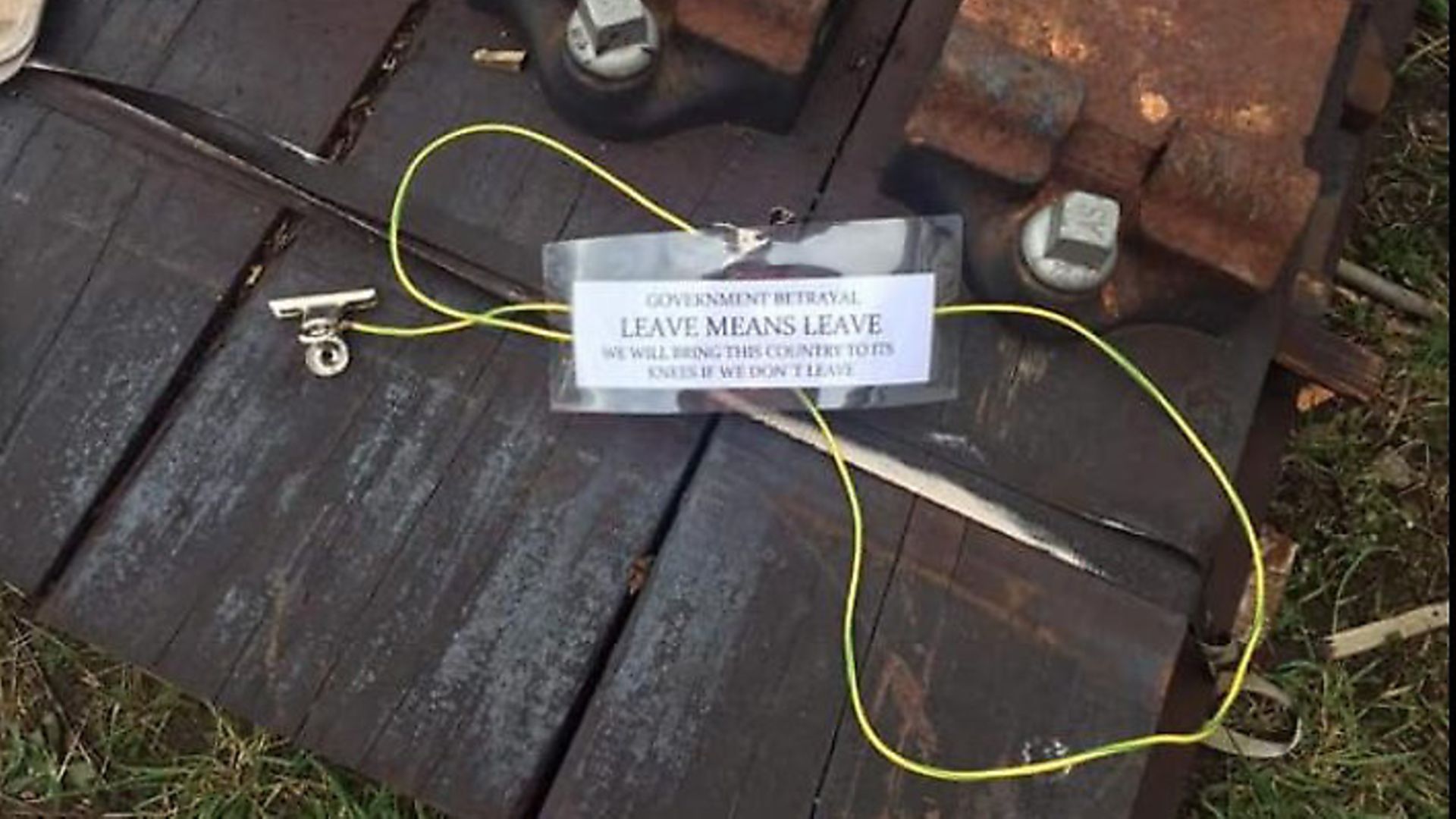 A device left on the train tracks. Photograph: Lucio Buffone - Credit: Archant