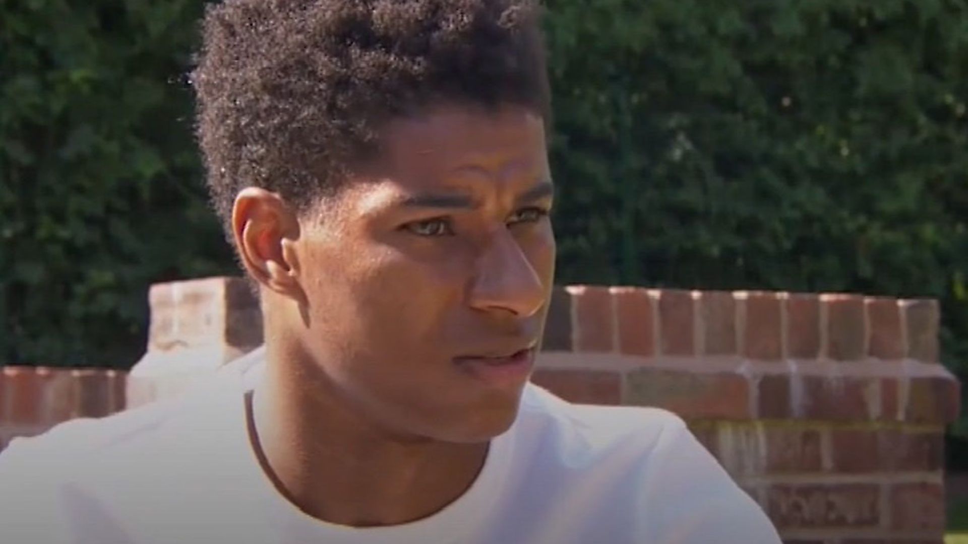 Manchester United's Marcus Rashford during an interview with BBC Breakfast - Credit: BBC
