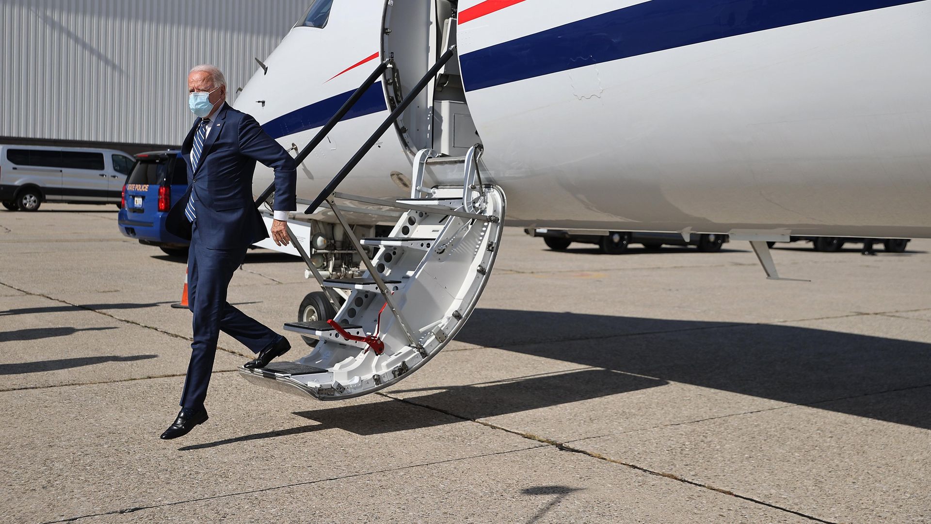 Joe Biden campaigns in Michigan. - Credit: Getty Images