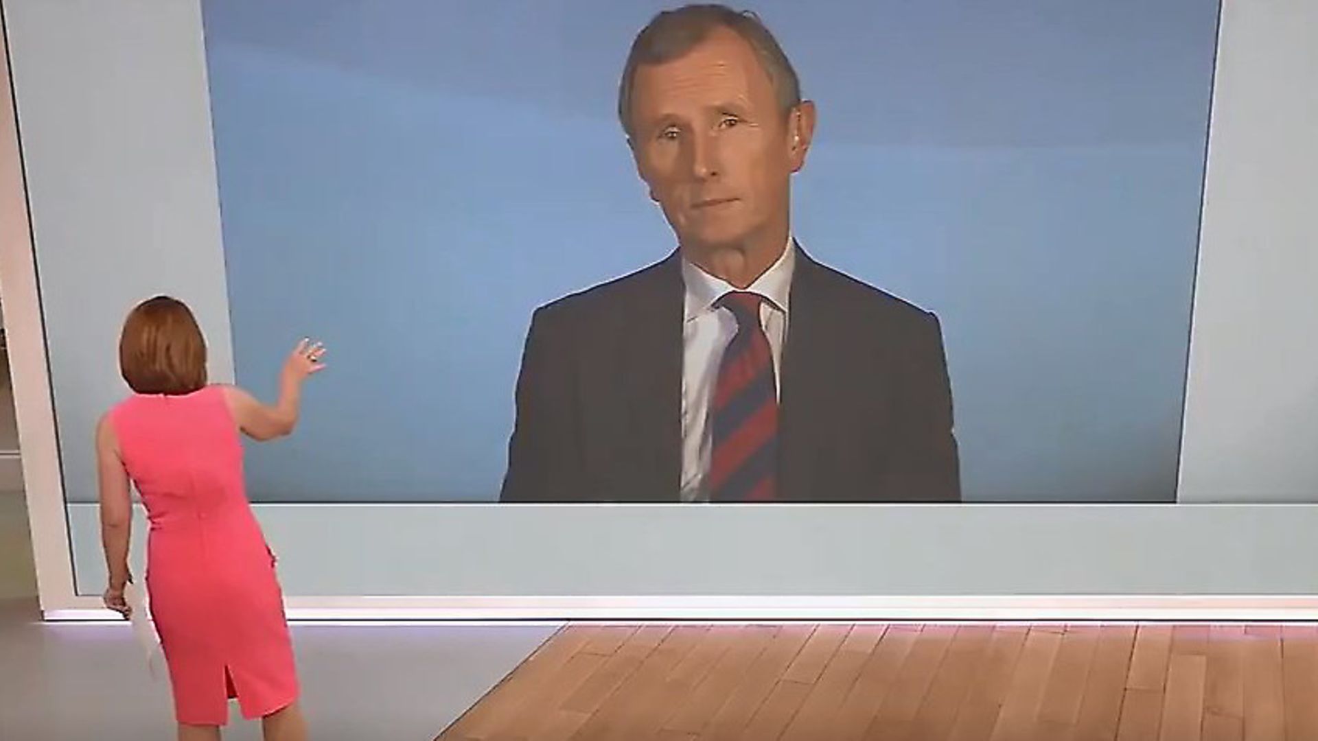 Kay Burley and Nigel Evans debate about the merits of a second vote on Theresa May's leadership. Photograph: Sky News. - Credit: Archant