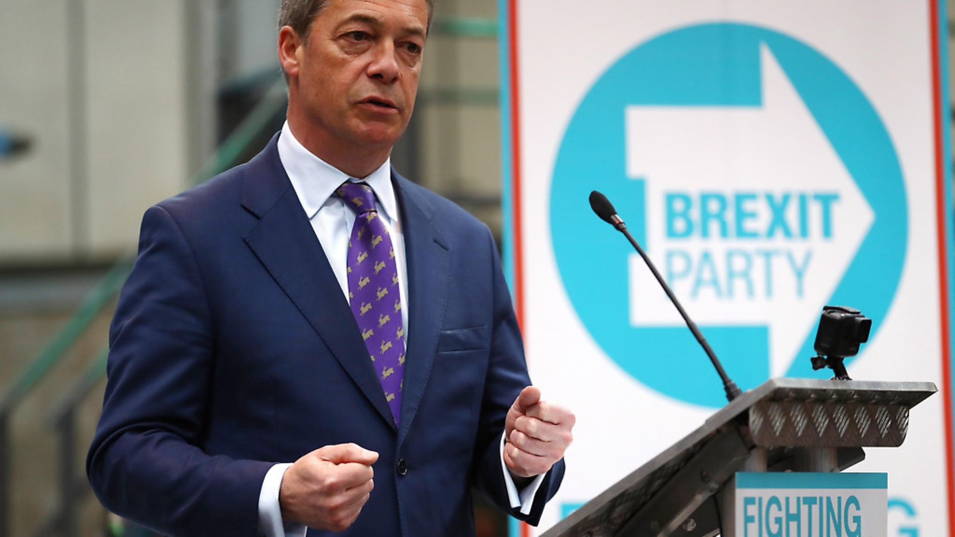 Nigel Farage speaks at the launch of the Brexit Party. (Photo by Matthew Lewis/Getty Images) - Credit: Getty Images