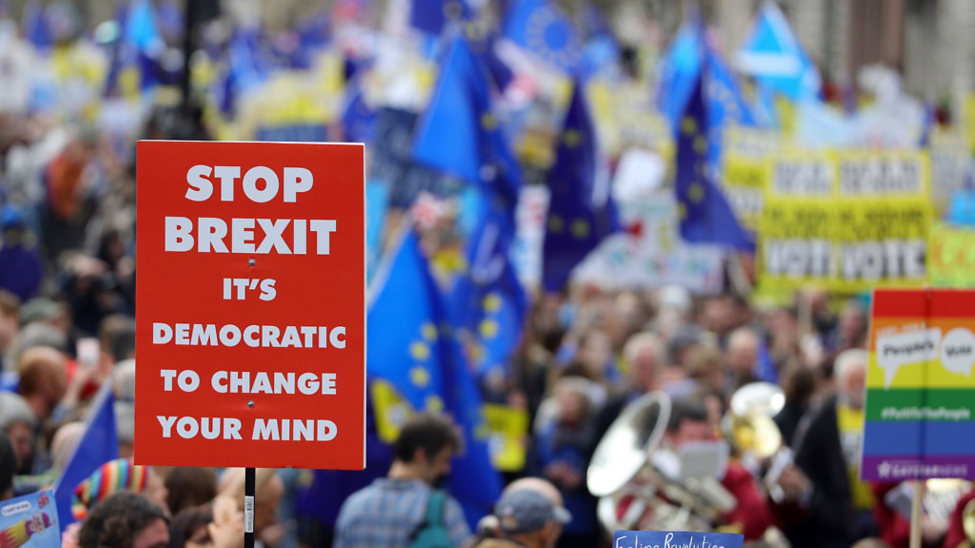 Anti-Brexit campaigners take part in the People's Vote March. Photo: Aaron Chown/PA Wire - Credit: PA