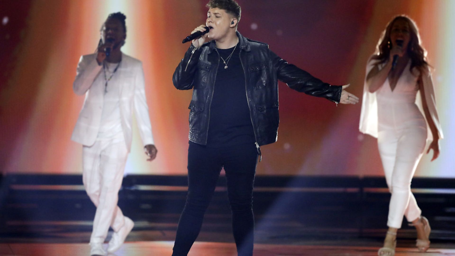 The UK's Michael Rice at Eurovision. (AP Photo/Sebastian Scheiner) - Credit: AP