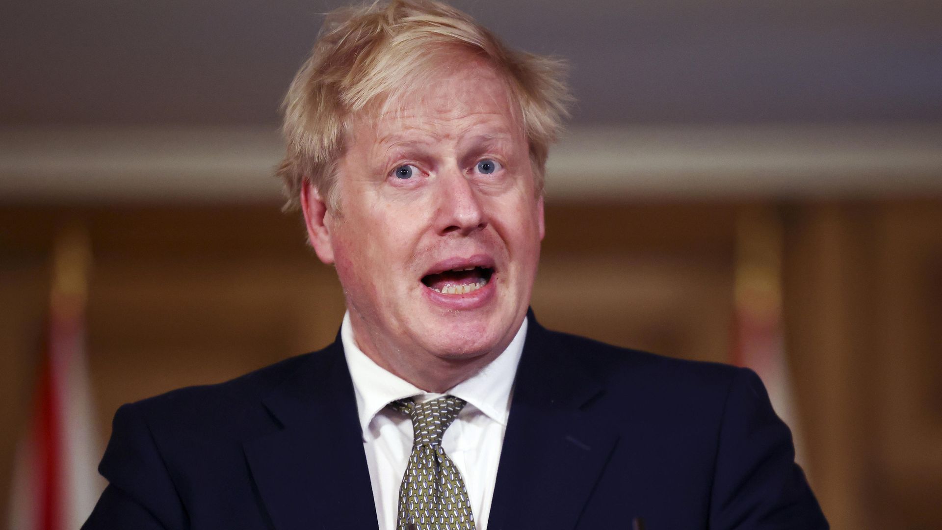 Prime minister Boris Johnson during a media briefing in Downing Street, London, on coronavirus (COVID-19). - Credit: PA