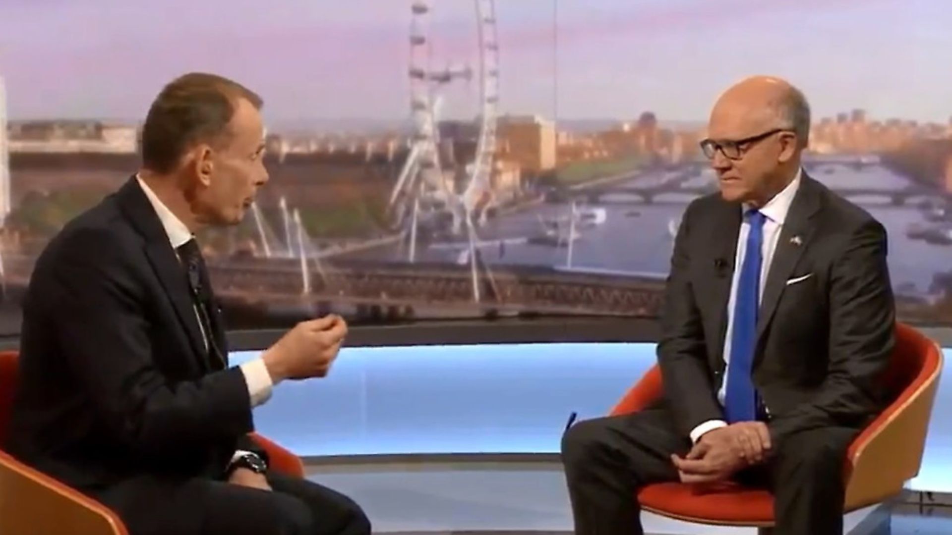 Woody Johnson on the Andrew Marr show. Photograph: BBC. - Credit: Archant