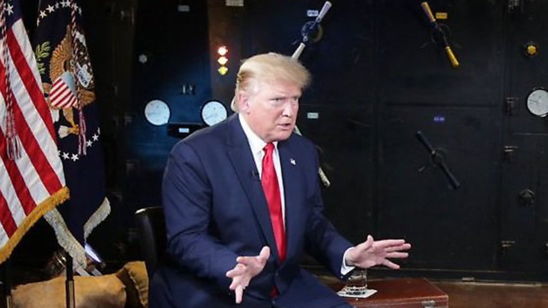 US President Donald Trump, pictured during an interviewe with Piers Morgan. Photo: Piers Morgan/Twitter - Credit: Archant