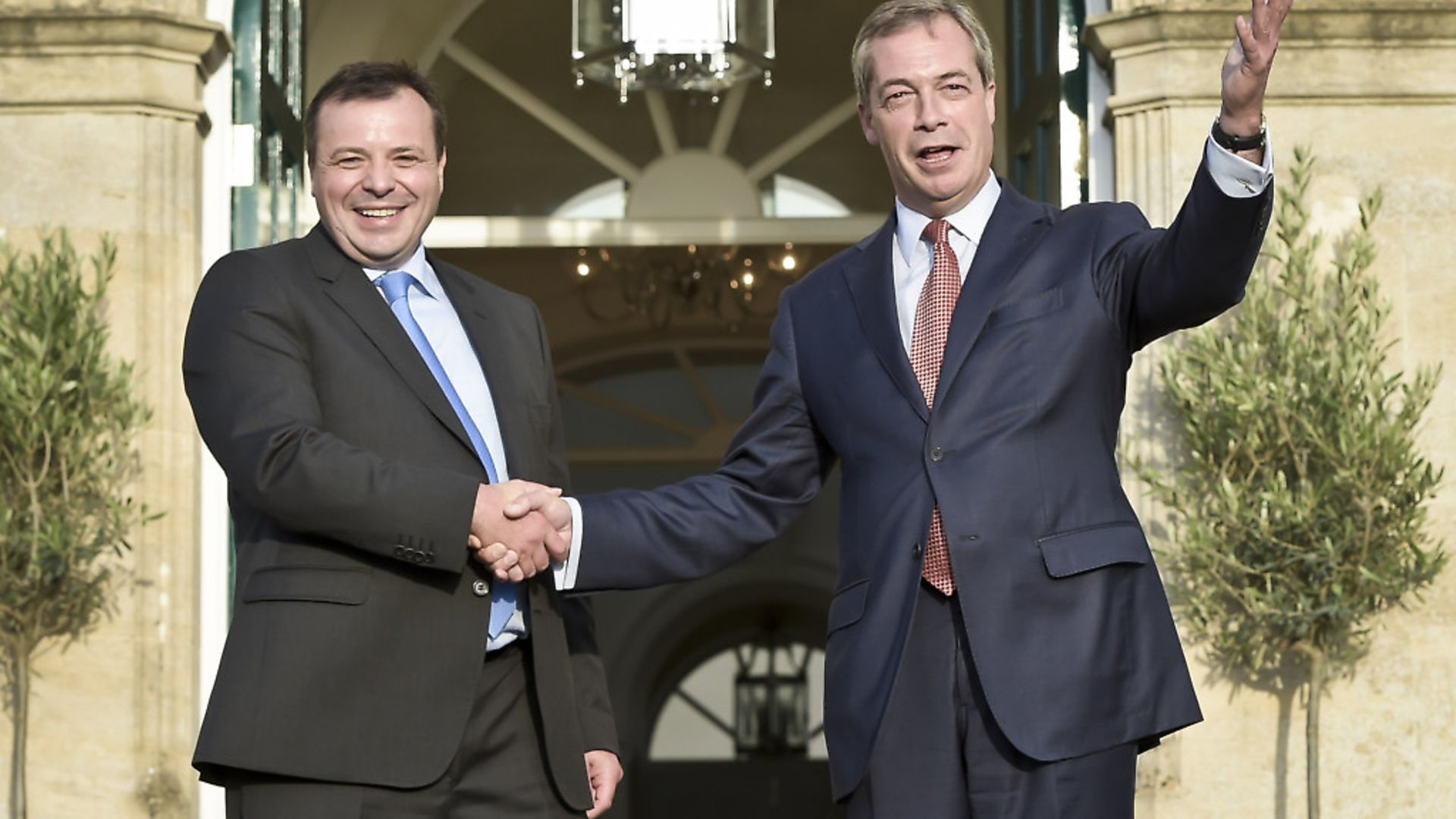 Arron Banks (left) with Nigel Farage. Photograph: Ben Birchall/PA. - Credit: PA Archive/PA Images