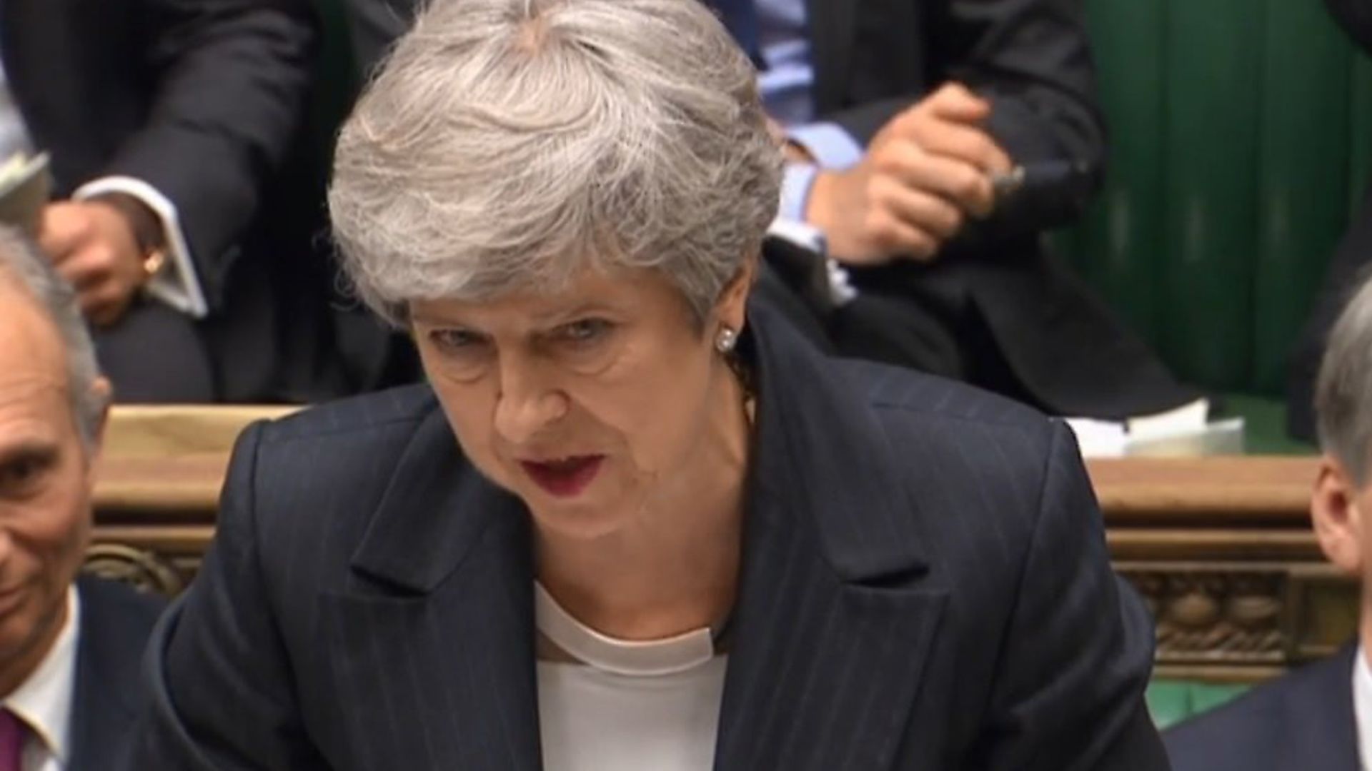 Theresa May speaking in prime minister's questions in the House of Commons (Pic: Parliament) - Credit: Parliament