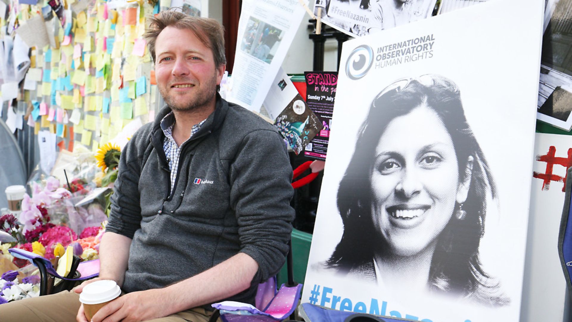 Richard Ratcliffe, the husband of detained Nazanin Zaghari Ratcliffe, outside the Iranian Embassy in Knightsbridge, London. Picture:  Jonathan Brady/PA Archive/PA Images - Credit: PA Wire/PA Images