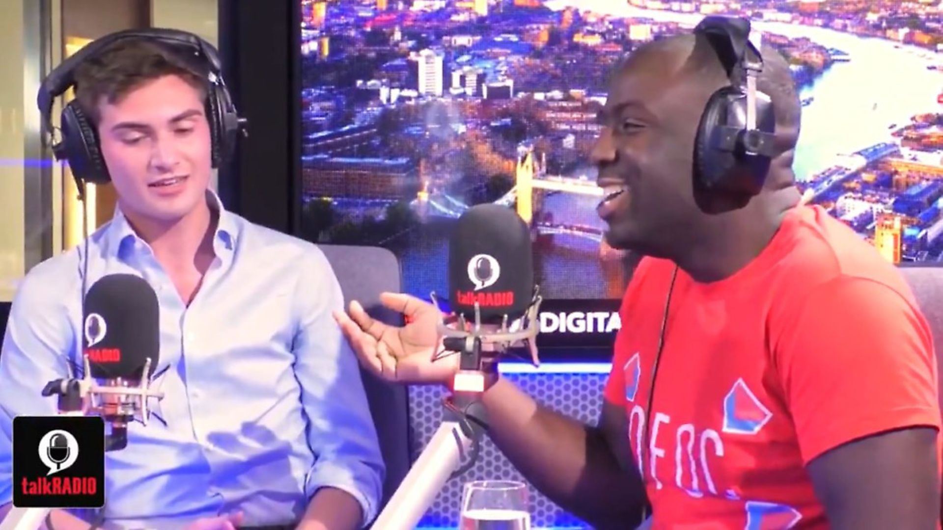Femi Oluwole debates Tom Harwood on TalkRADIO. - Credit: Archant