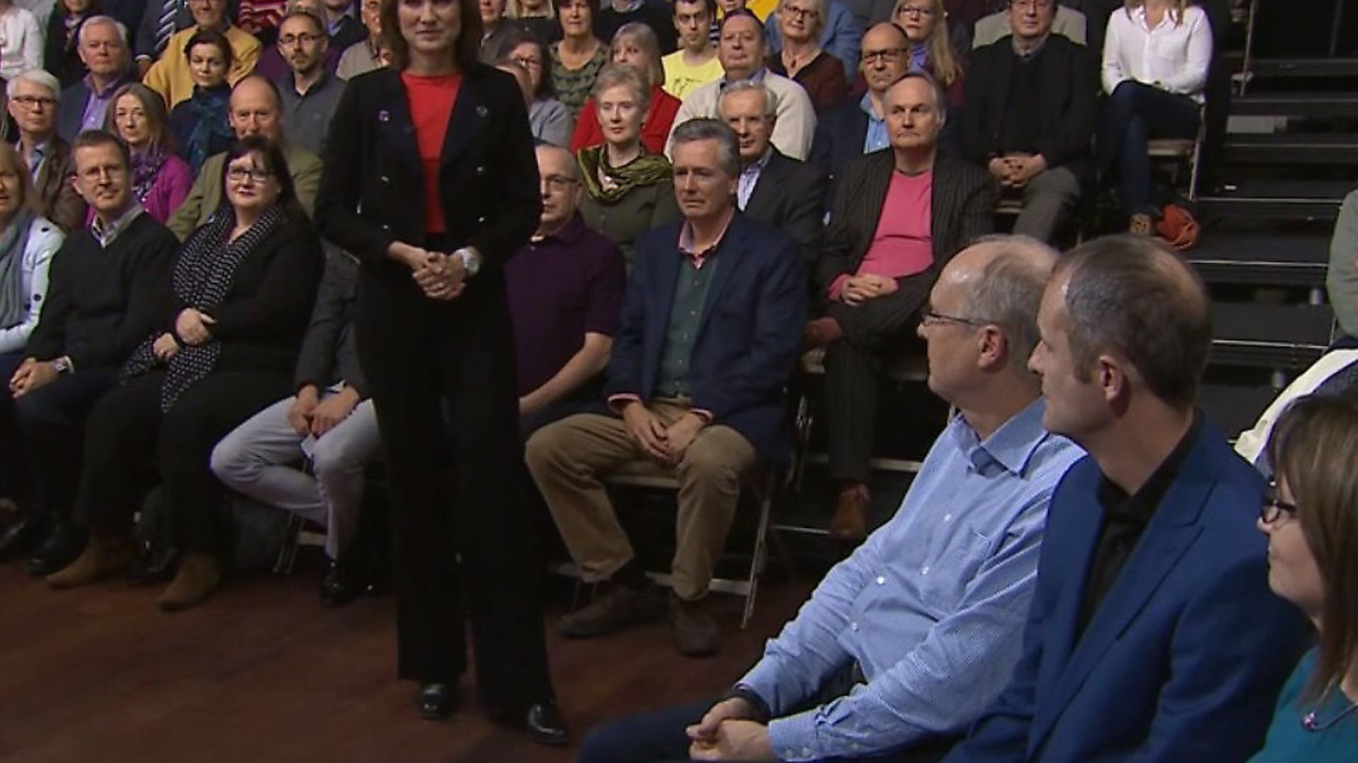 Fiona Bruce introduces Question Time in Winchester. Photograph: BBC. - Credit: Archant