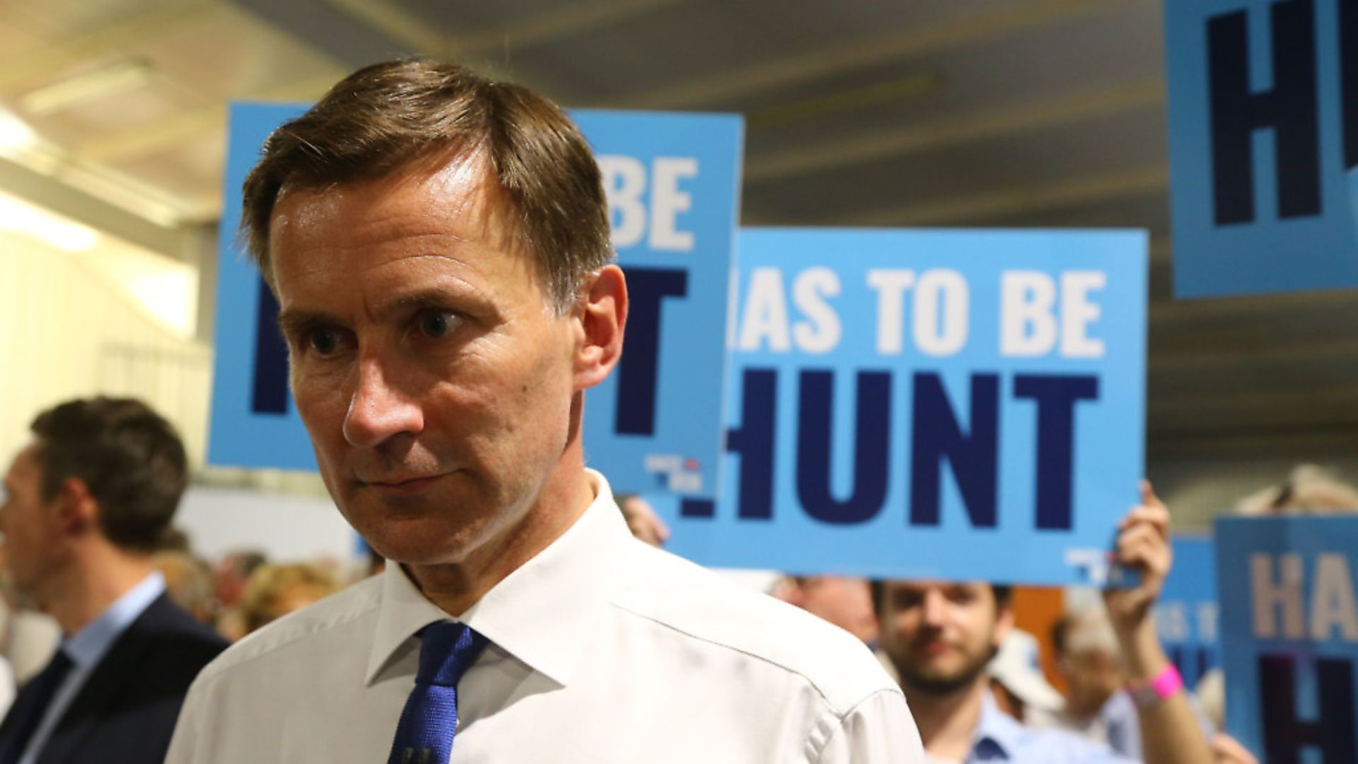 Conservative Party leadership candidate Jeremy Hunt waits his turn to speak at a Tory leadership hustings. Photograph: Gareth Fuller/PA Wire. - Credit: PA