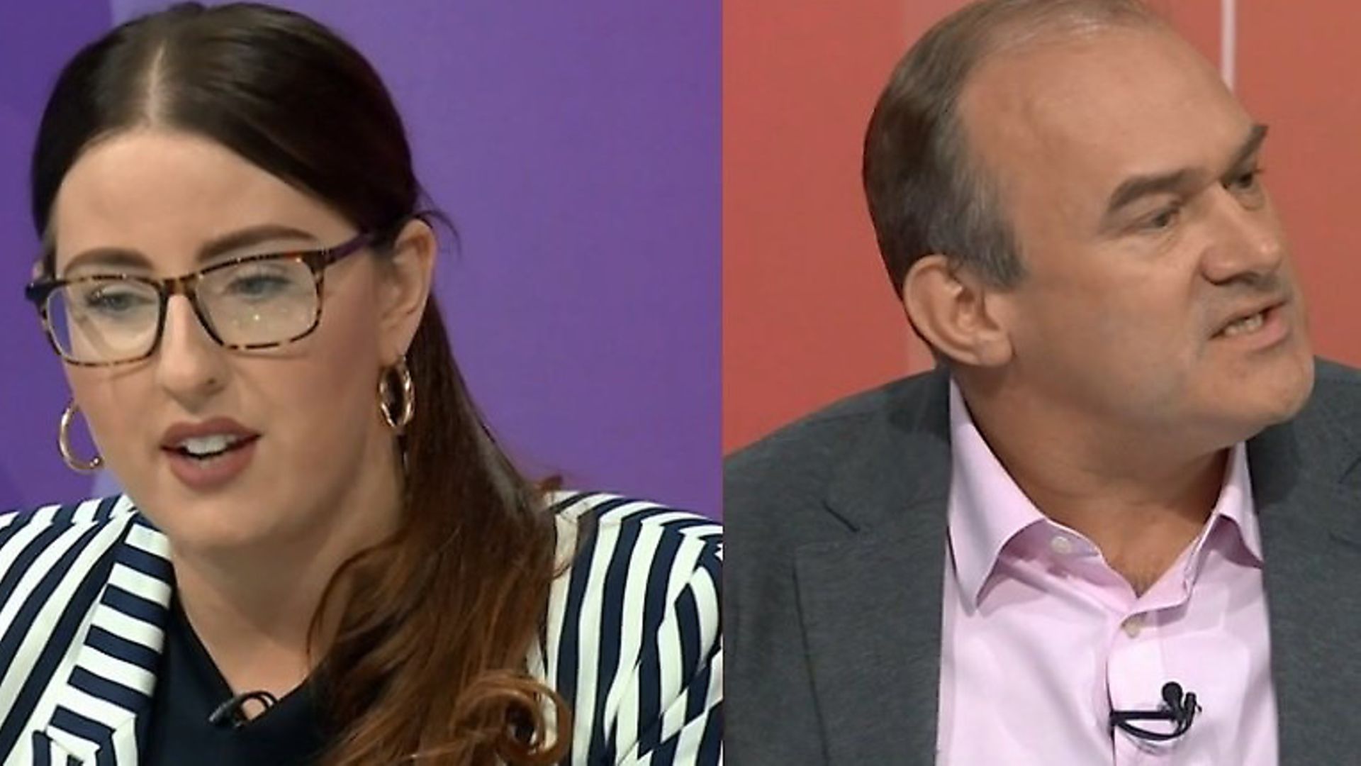 Laura Pidock and Ed Davey on BBC Question Time. (Photograph: BBC News) - Credit: Archant