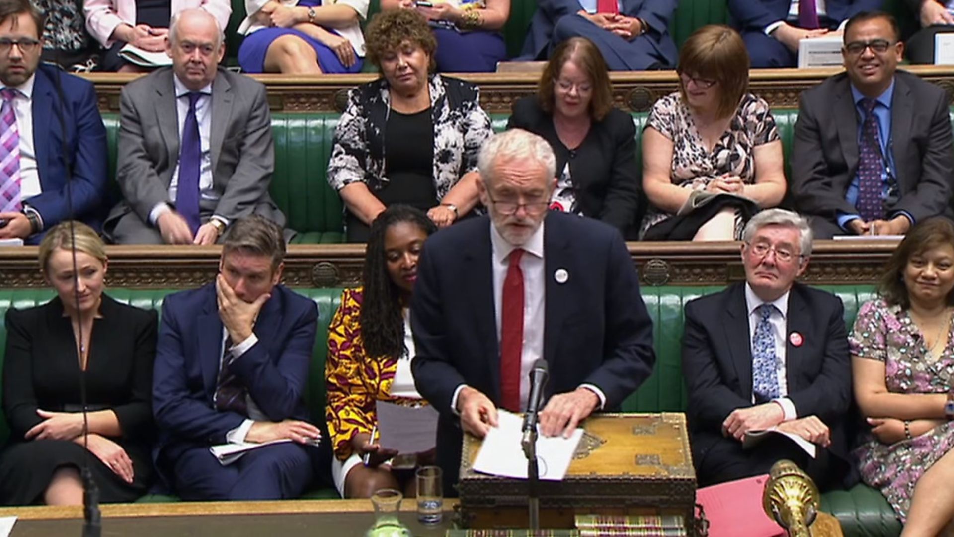 Labour leader Jeremy Corbyn speaks during Prime Minister's Questions in the House of Commons. Photograph: House of Commons/PA Wire - Credit: PA