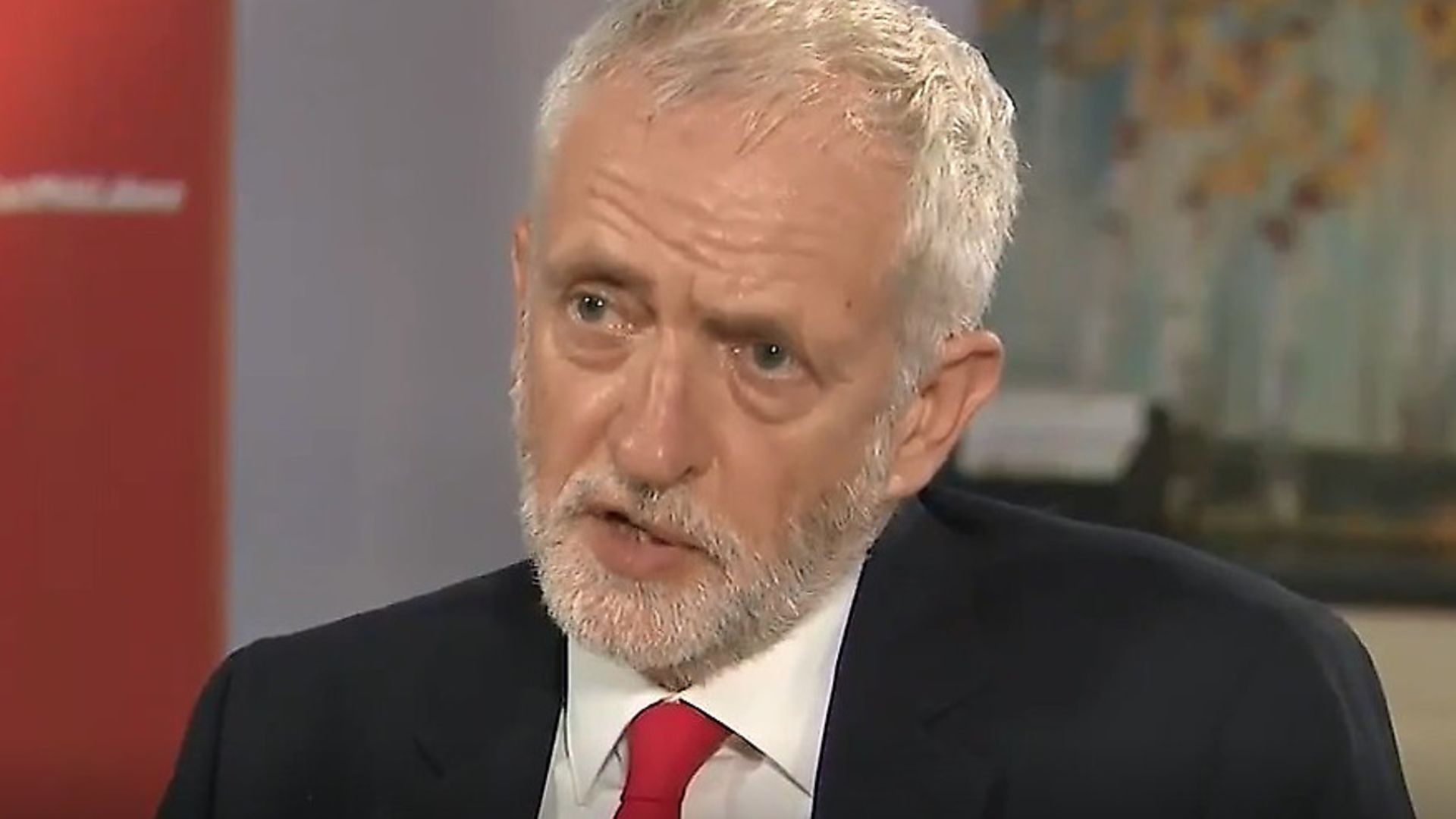 Jeremy Corbyn on Sophy Ridge on Sunday. Photograph: Sky News. - Credit: Archant