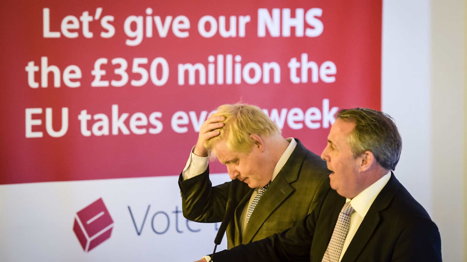 Boris Johnson (left) and Dr Liam Fox at a Vote Leave event. Photograph: Ben Birchall/PA. - Credit: PA Archive/PA Images