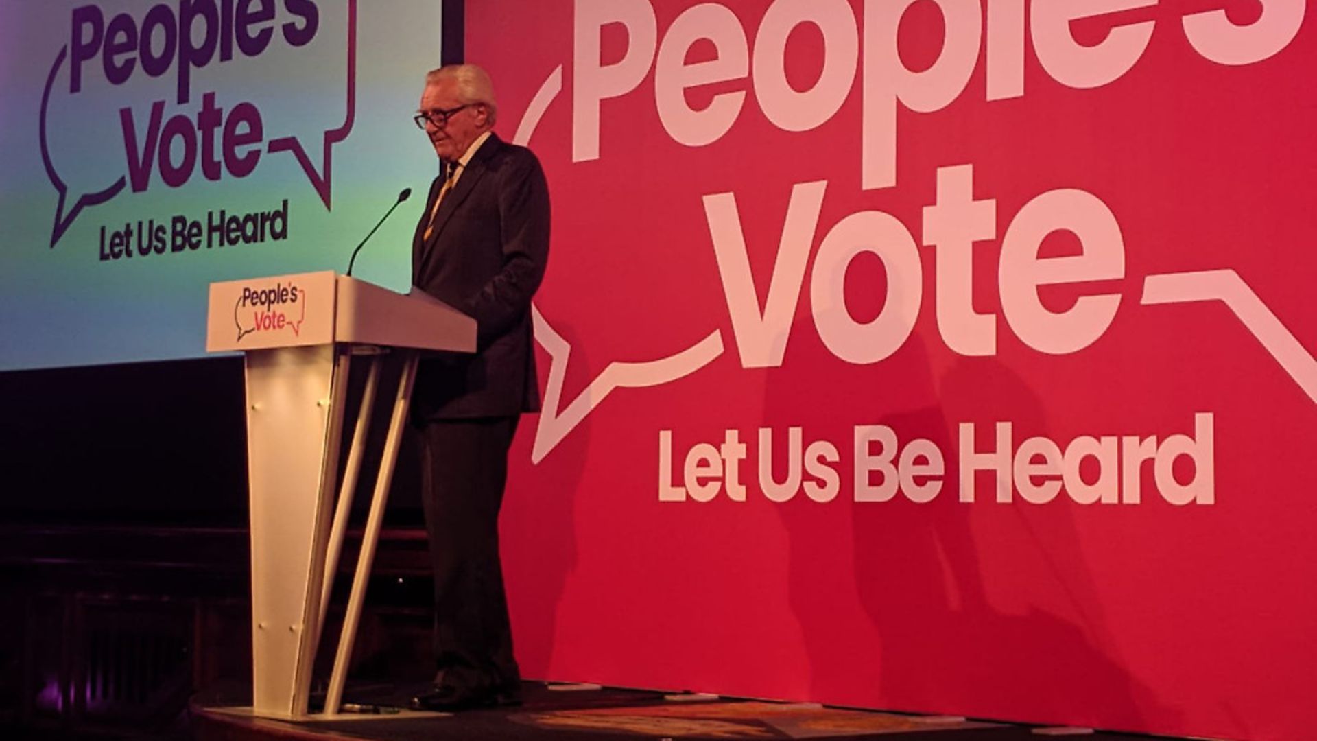 Lord Heseltine at the People's Vote rally in Birmingham. Photograph: People's Vote Rally. - Credit: Archant