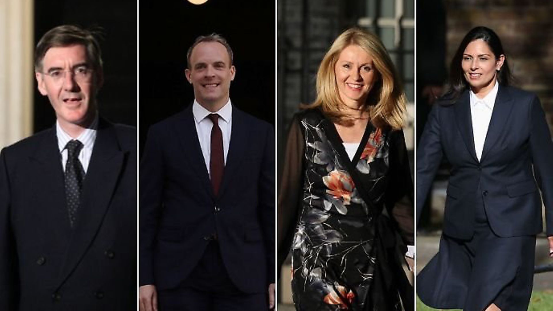 Jacob Rees-Mogg, Dominic Raab, Esther McVey and Priti Patel all have top posts under Boris Johnson. Photograph: PA/TNE. - Credit: Archant
