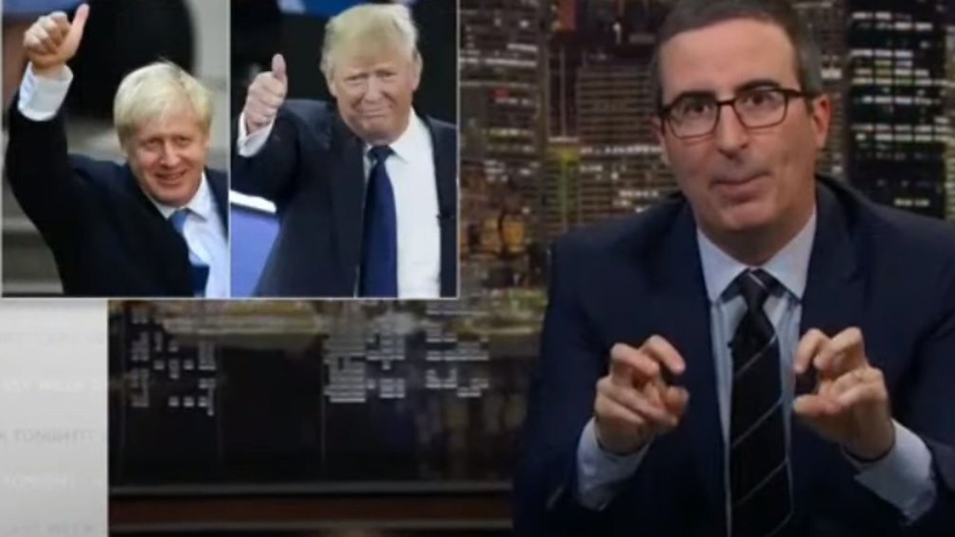 John Oliver on Britain's new prime minister. Photograph: HBO. - Credit: Archant