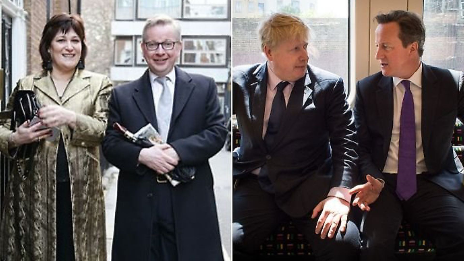 Sarah Vine, Michael Gove, Boris Johnson and David Cameron. Photographs: PA. - Credit: Archant