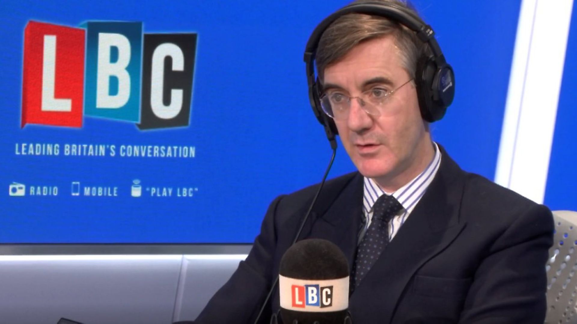 Jacob Rees-Mogg on LBC Radio. Photograph: LBC. - Credit: Archant