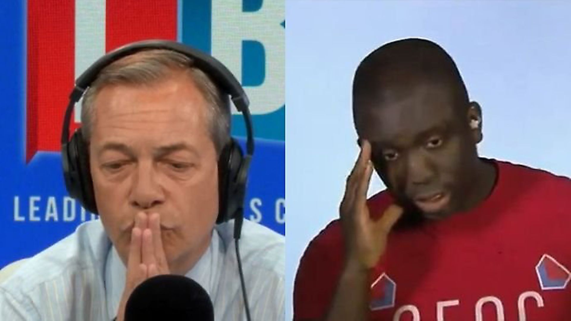 Nigel Farage and Femi Oluwole. Photograph: TNE. - Credit: Archant