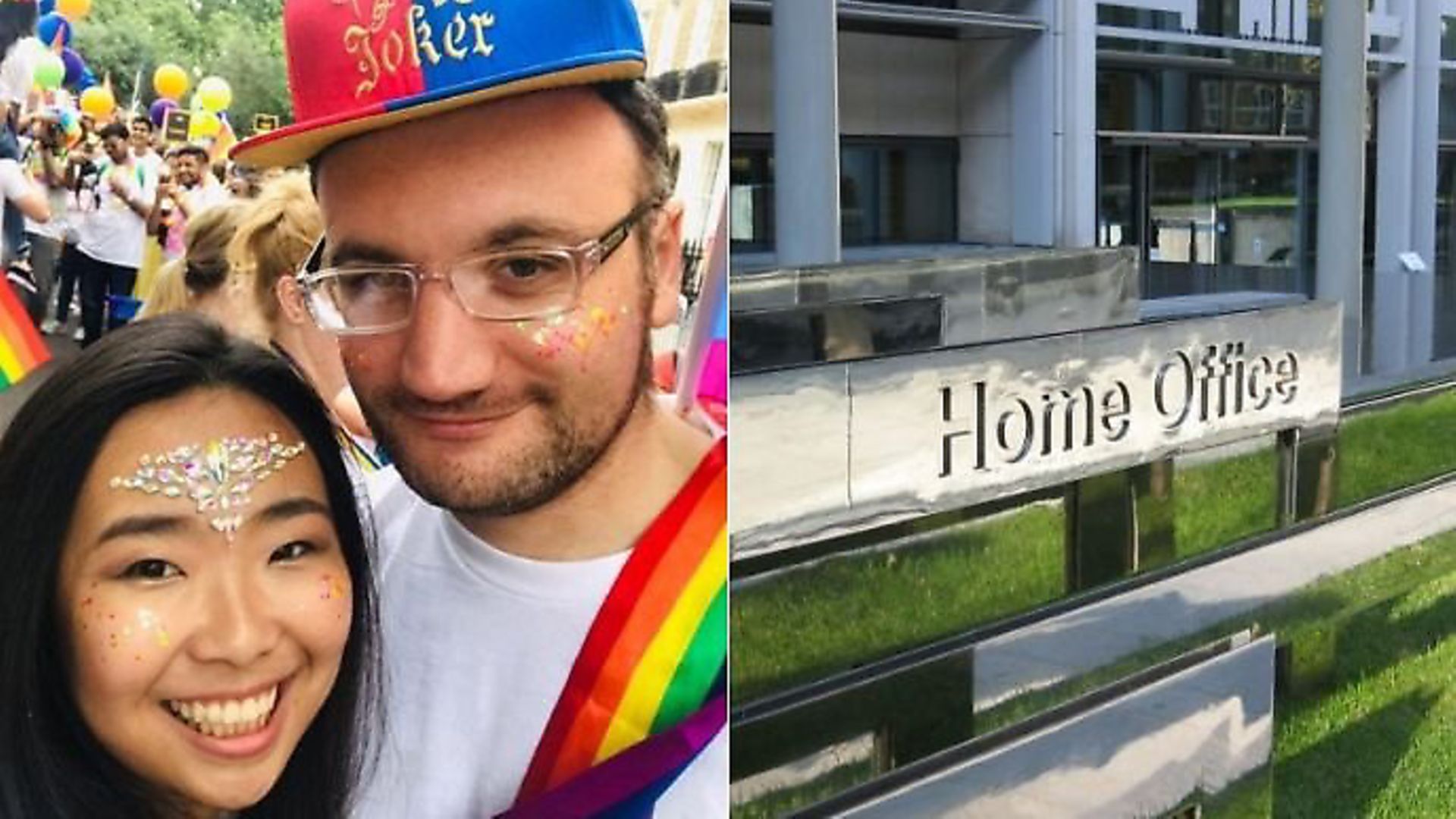 James Harris and wife entered a Kafkaesque world when they applied for UK settlement, and the Home Office offices. Pictures: Contributed/Home Office. - Credit: Archant