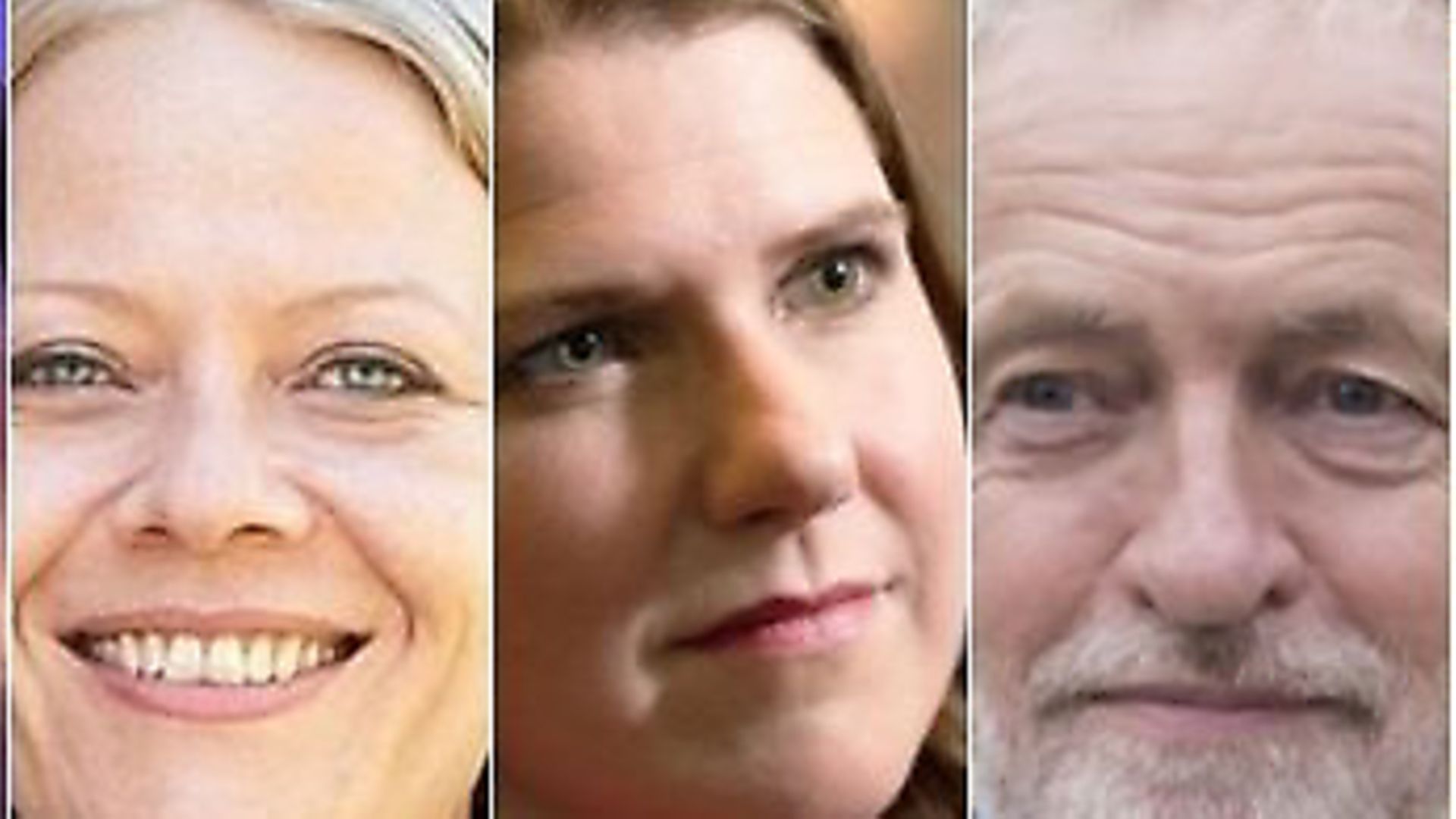 Nigel Farage, Sian Berry, Jo Swinson, Jeremy Corbyn, Boris Johnson and Anna Soubry. Photograph: TNE/PA. - Credit: Archant