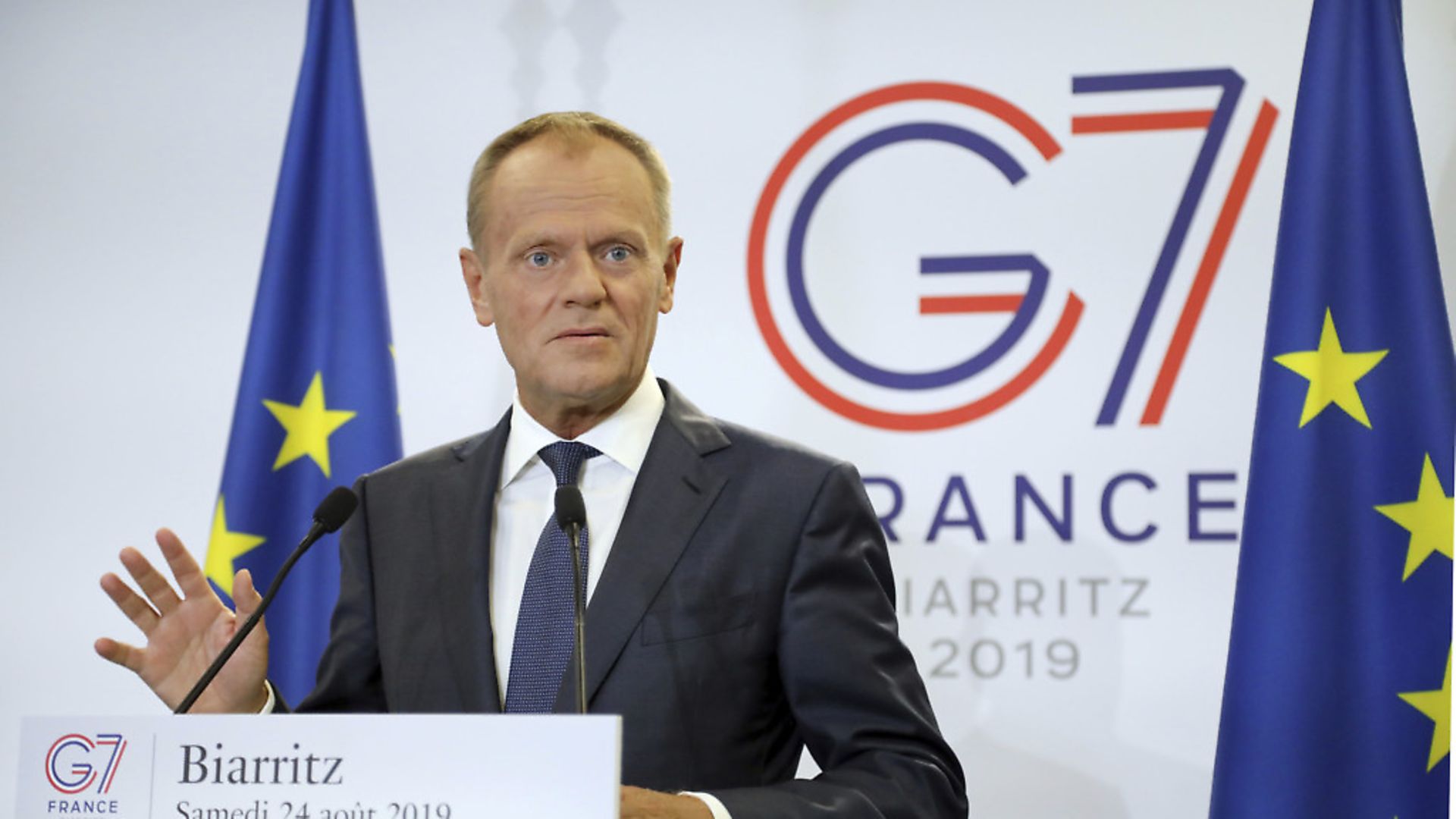 President of the European Council Donald Tusk. (AP Photo/Markus Schreiber) - Credit: AP