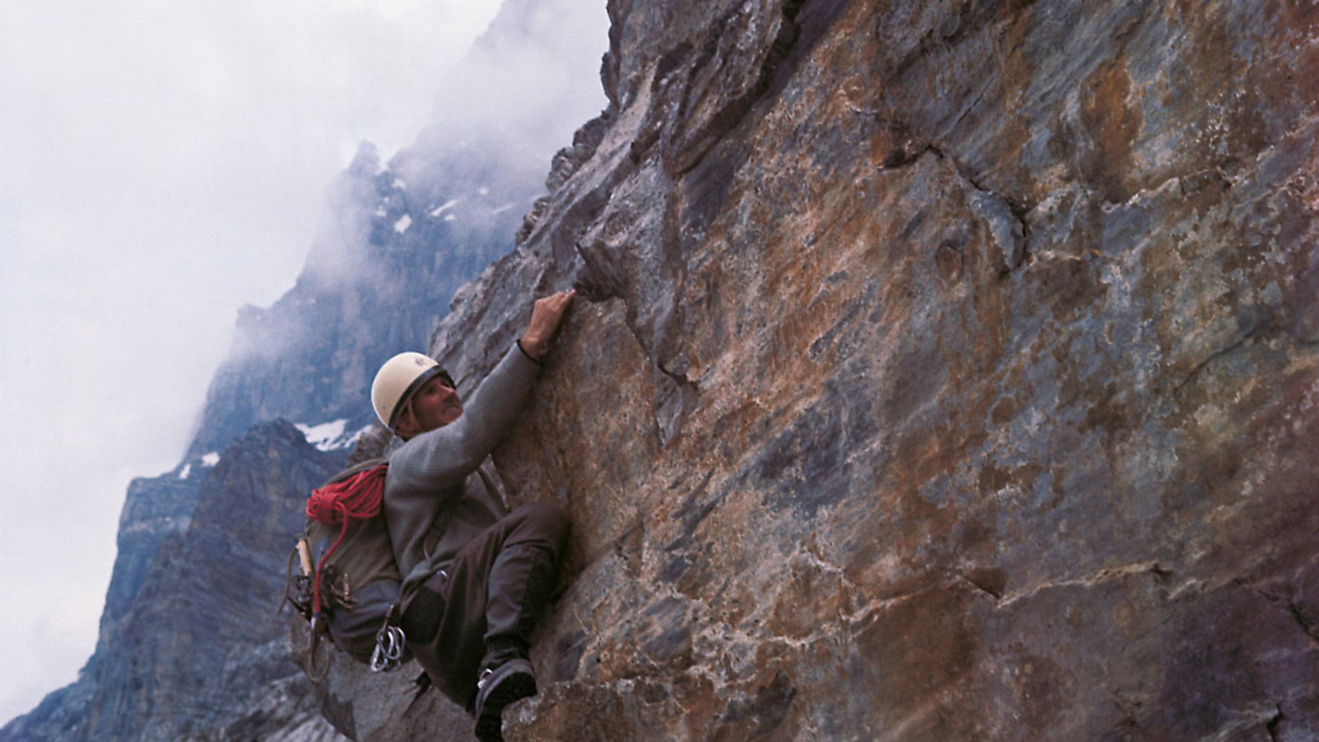 The Italian mountaineer Walter Bonatti training on Kleine Scheidegg before facing the climb to Mont Blanc. Switzerland, 1963 (Photo by Mario De BiasiMondadori Portfolio by Getty Images) - Credit: Mondadori via Getty Images