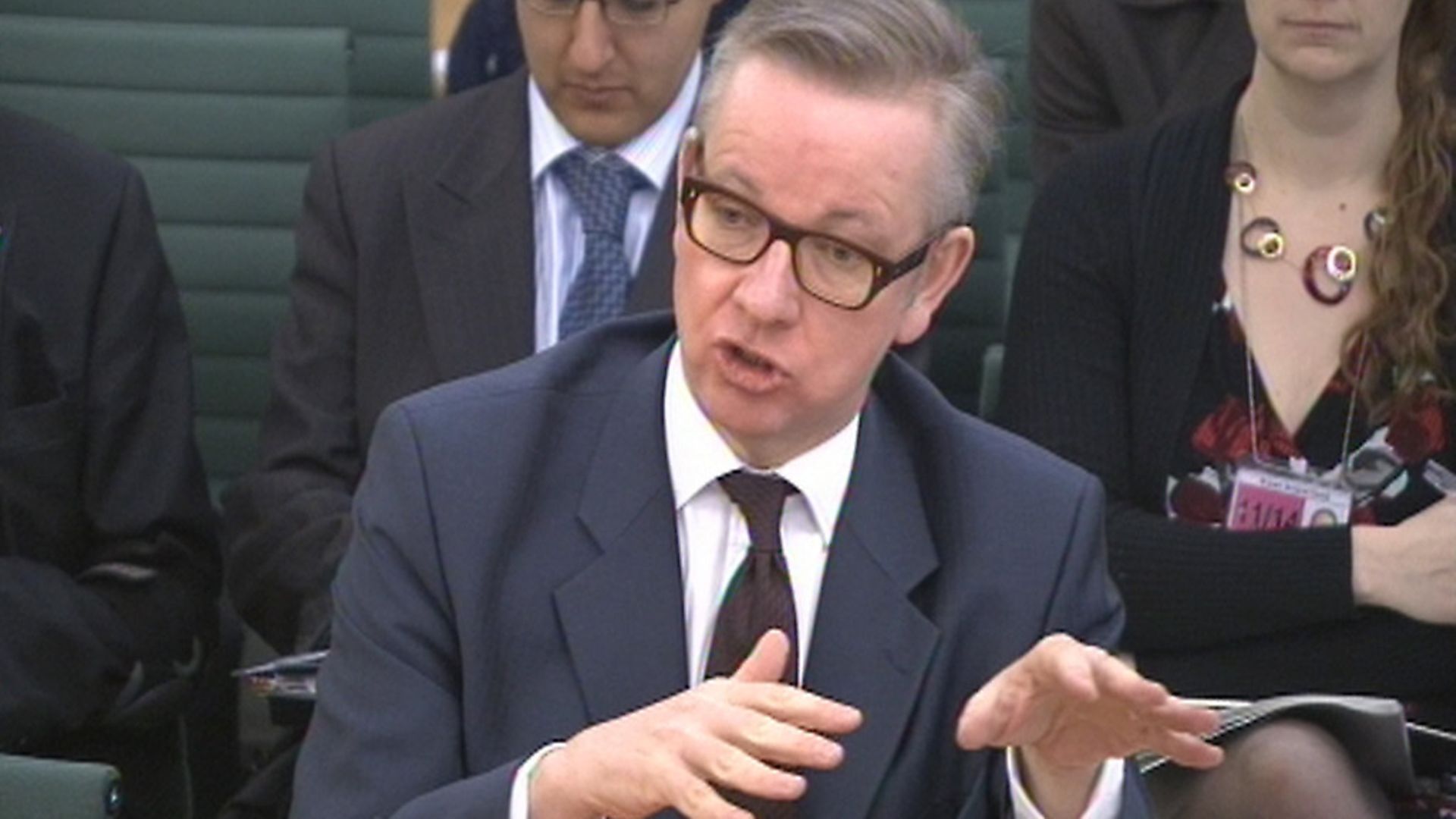 Michael Gove answers questions at a select committee meeting. Photograph: PA. - Credit: PA Archive/PA Images