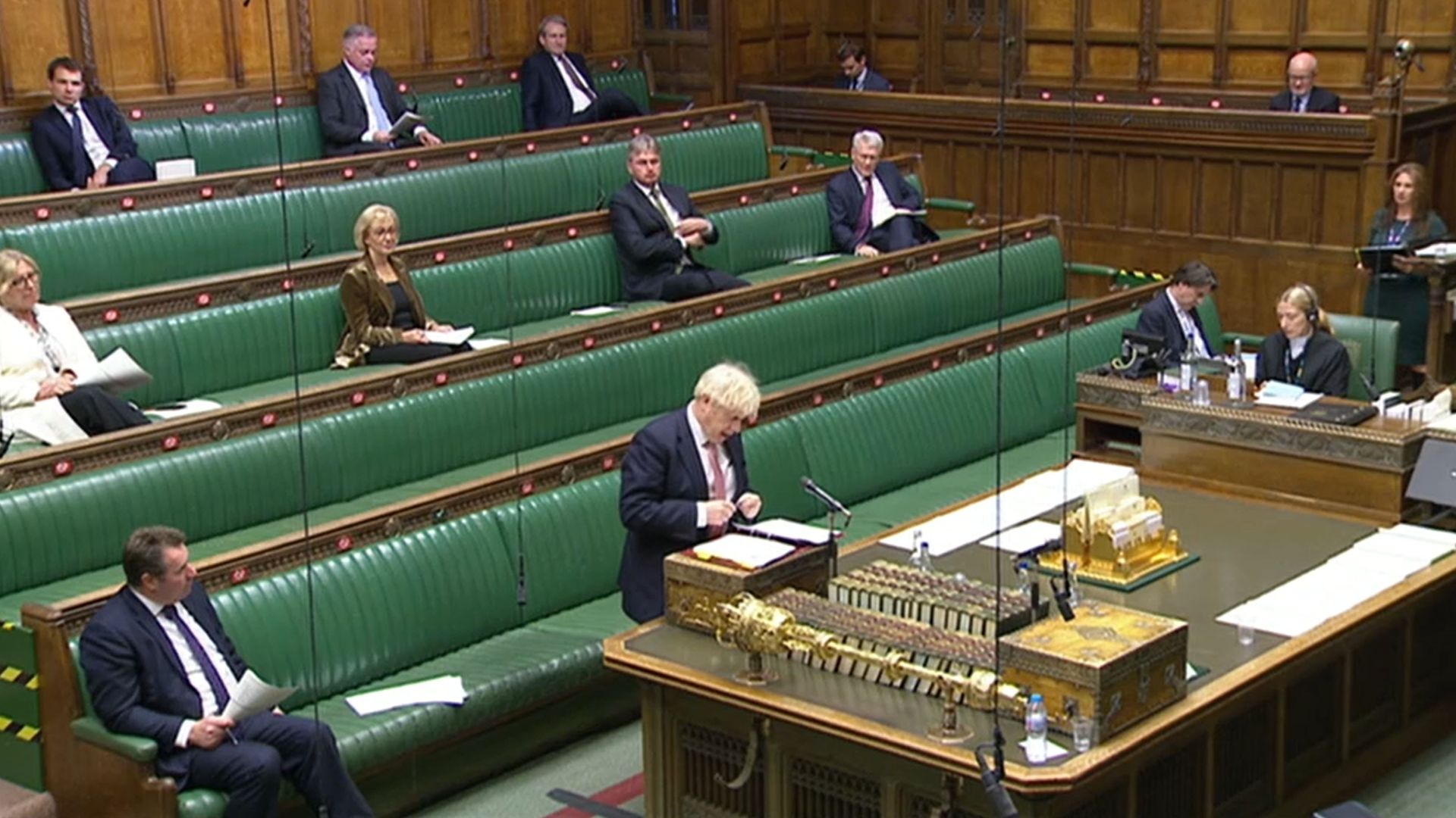 Prime Minister Boris Johnson speaks during Prime Minister's Questions - Credit: PA