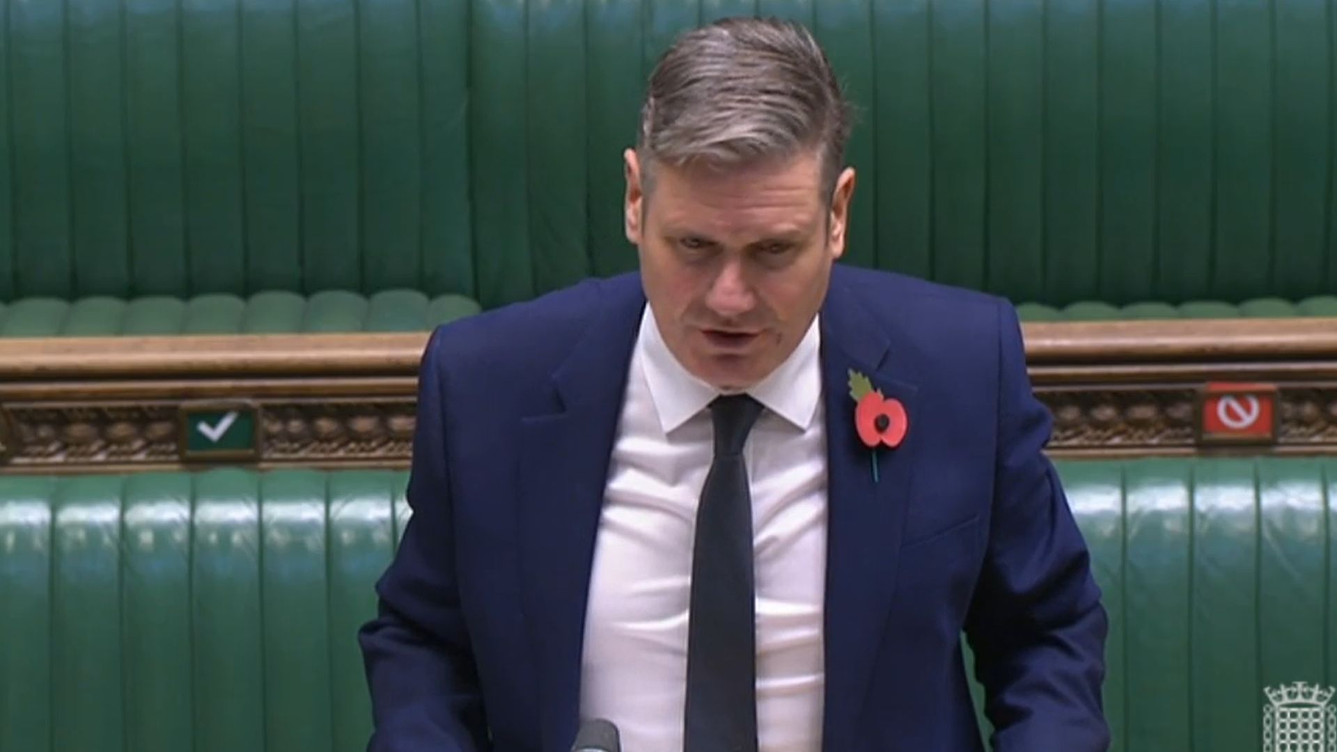 Keir Starmer at PMQs - Credit: Parliament Live