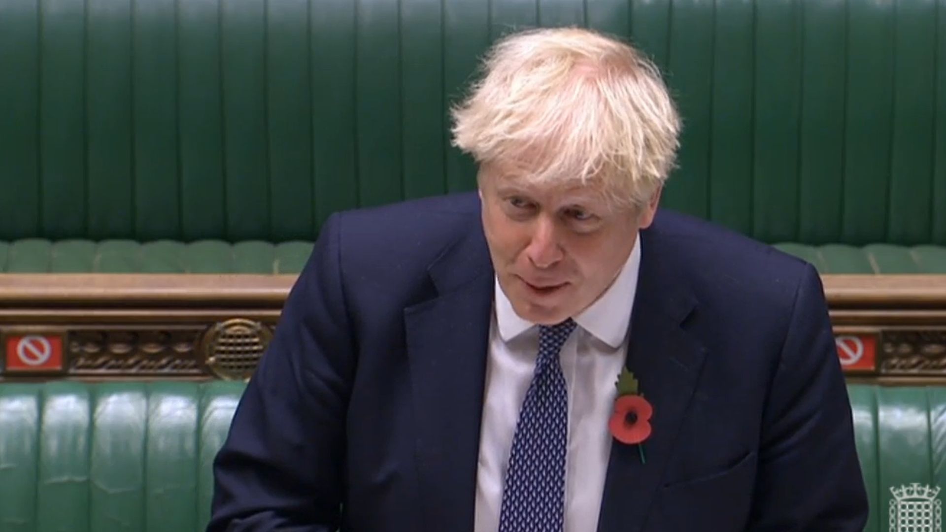 Prime Minister Boris Johnson at PMQs - Credit: Parliament Live