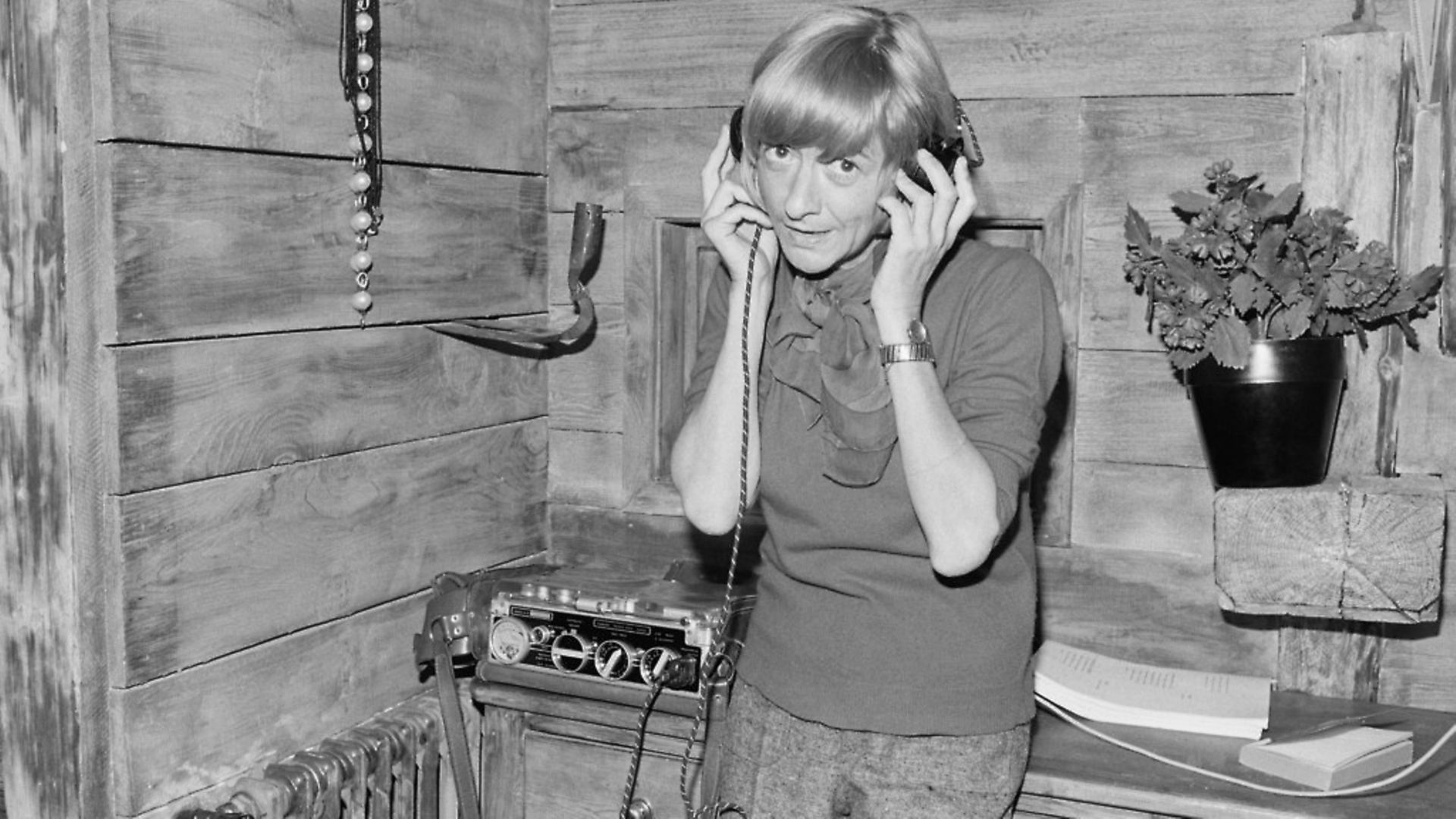 French author-turned-director Francoise Sagan listens to music on the film set of her first film Les Fougeres Bleues. (Photo by Solange Cazier-Charpentier/Sygma/Sygma via Getty Images) - Credit: Sygma via Getty Images