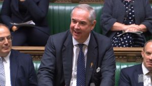 Geoffrey Cox addresses the House of Commons. Photograph: House of Commons/PA Wire.