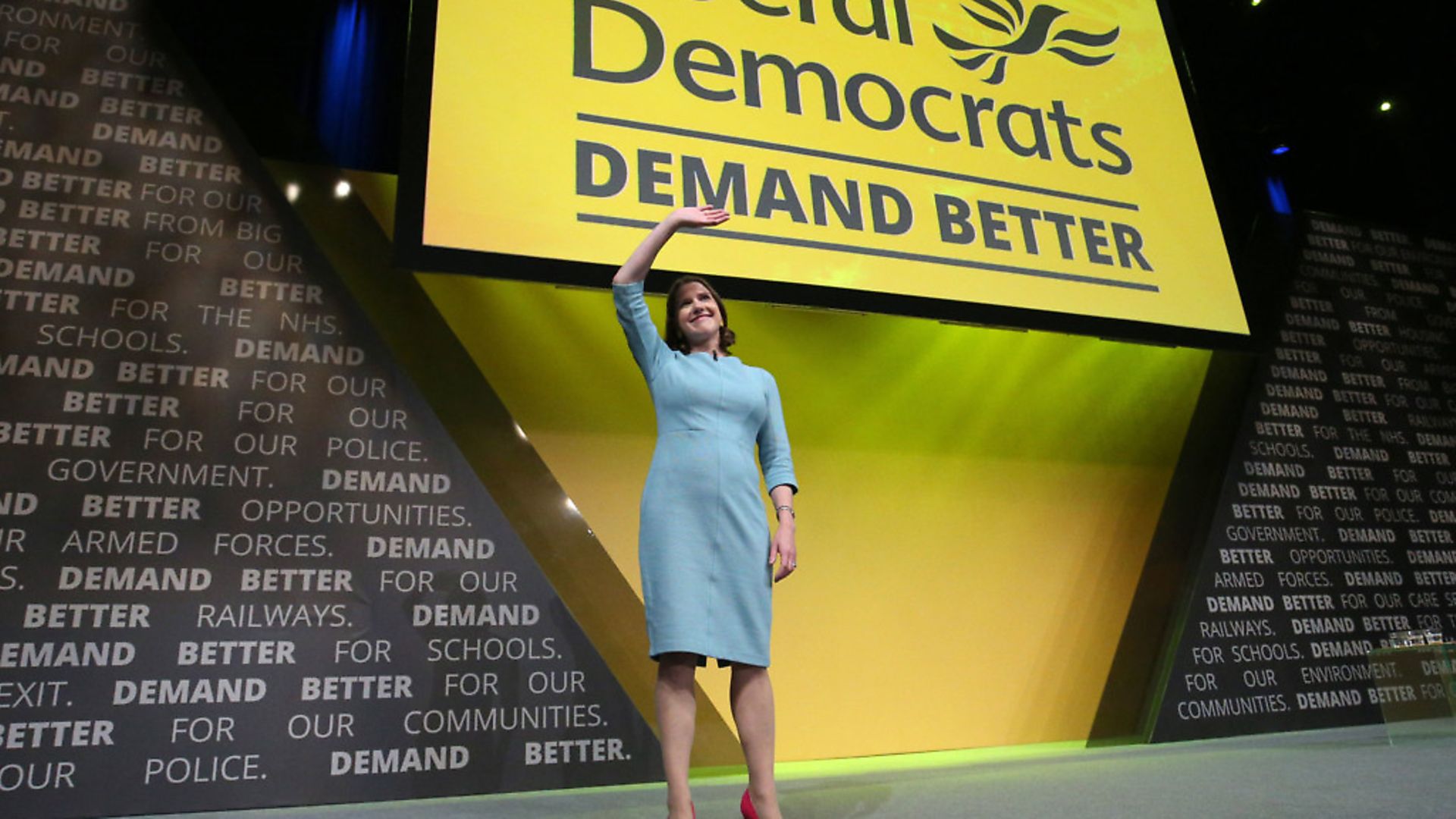 Liberal Democrat leader Jo Swinson after her conference speech. Photograph: Jonathan Brady/PA Wire. - Credit: PA