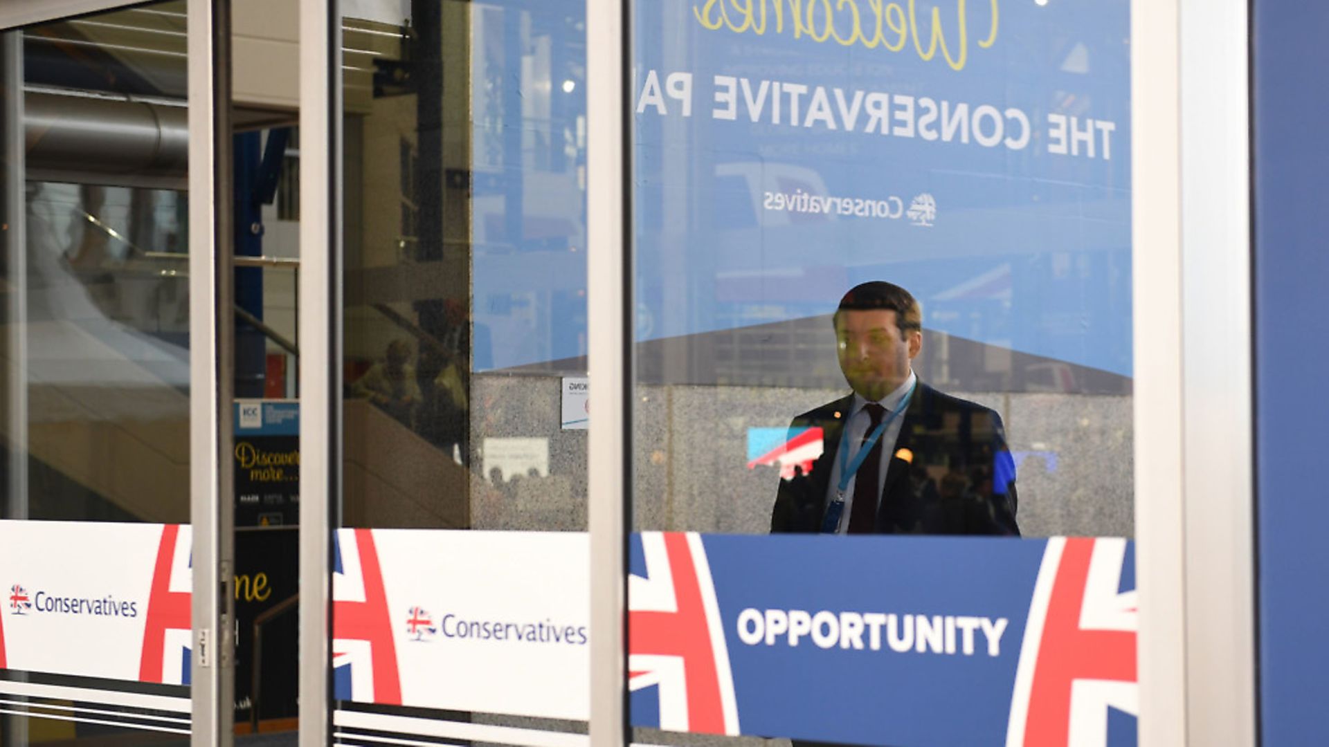 Tory supporters arriving for the Conservative Party annual conference. Photograph: Stefan Rousseau/PA. - Credit: PA Archive/PA Images