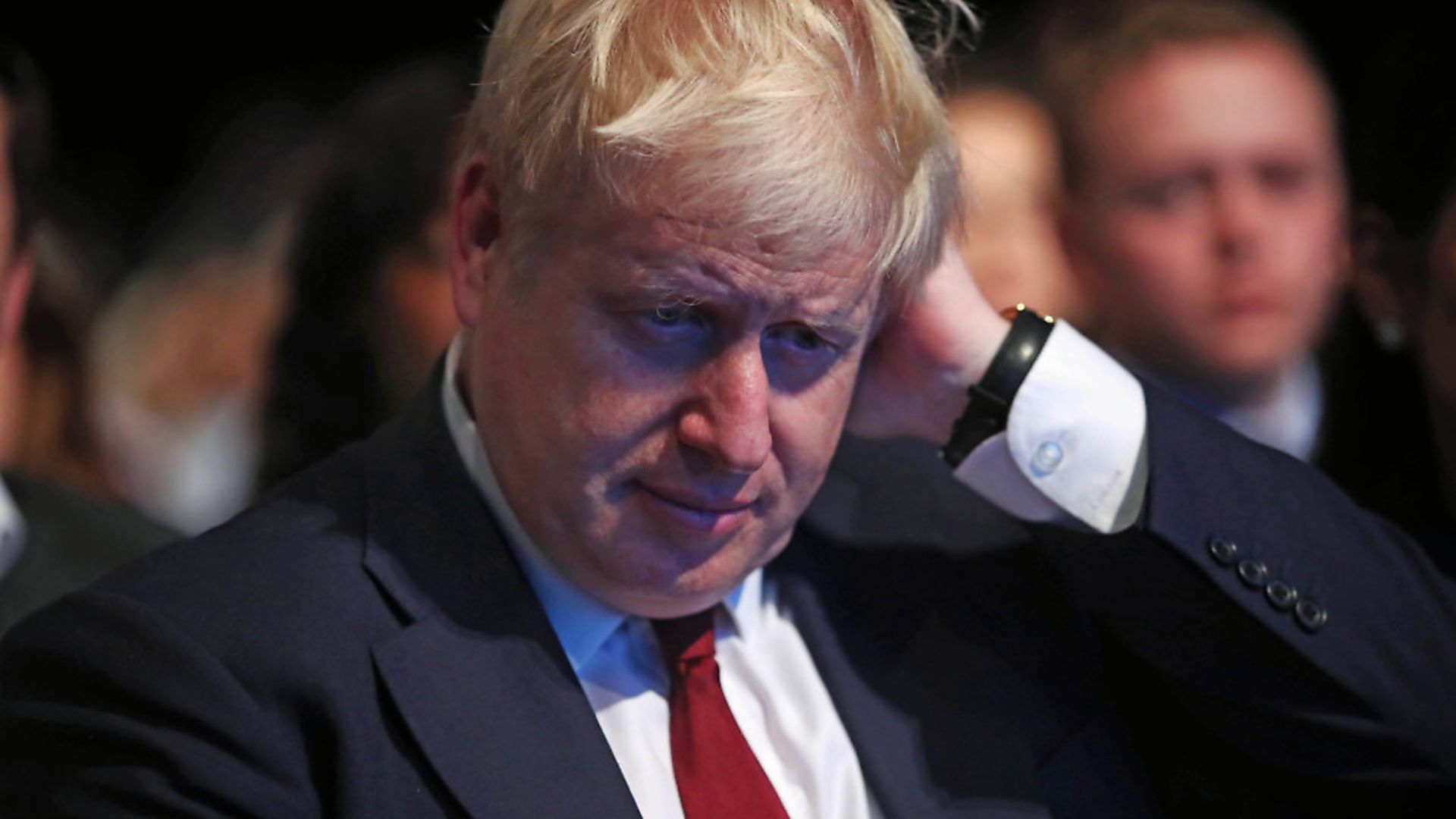 Prime Minister Boris Johnson sits in the audience at the Conservative Party Conference. Photograph: Danny Lawson/PA Wire. - Credit: PA