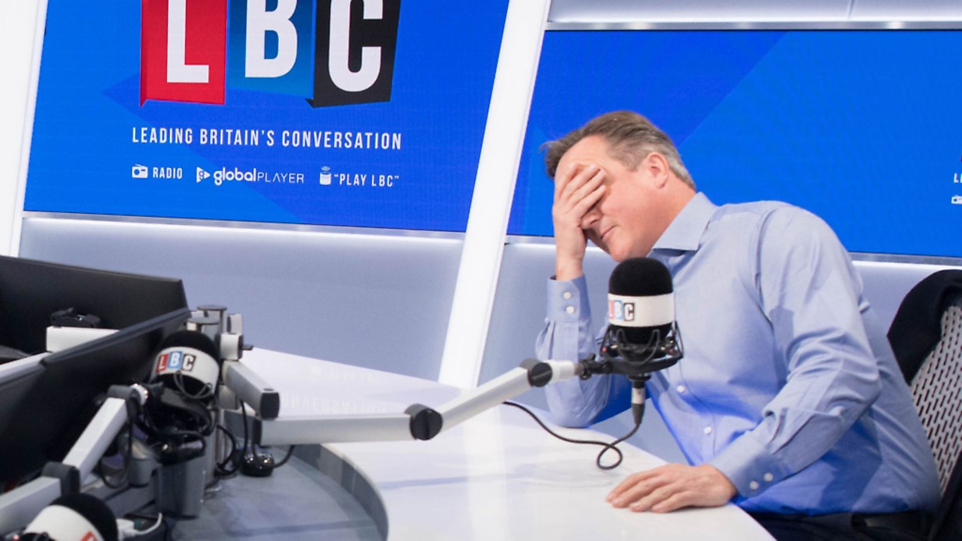 Former prime minister David Cameron during a radio interview. Photograph: Stefan Rousseau/PA. - Credit: PA Wire/PA Images