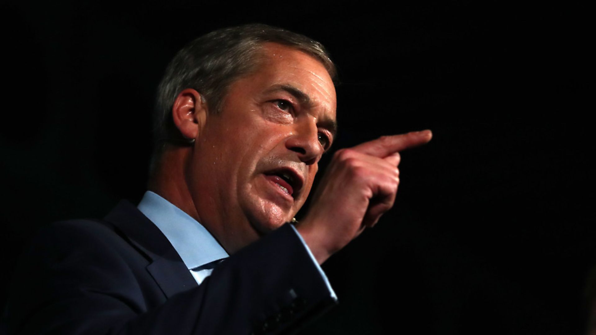 Brexit Party leader Nigel Farage speaks at a Brexit Party rally. Photograph: Gareth Fuller/PA Wire. - Credit: PA
