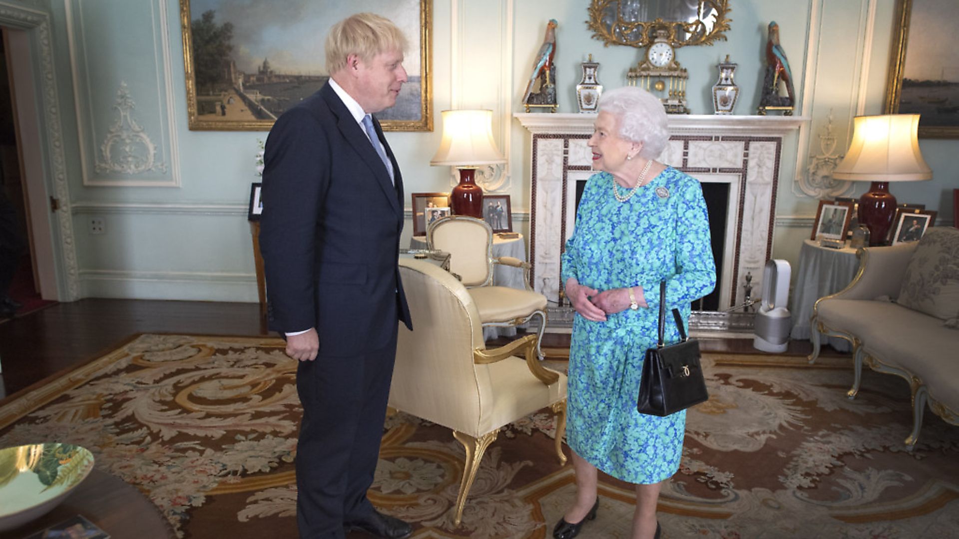 Queen Elizabeth II with Boris Johnson during an audience in Buckingham Palace. Photograph: Victoria Jones/PA. - Credit: PA Wire/PA Images