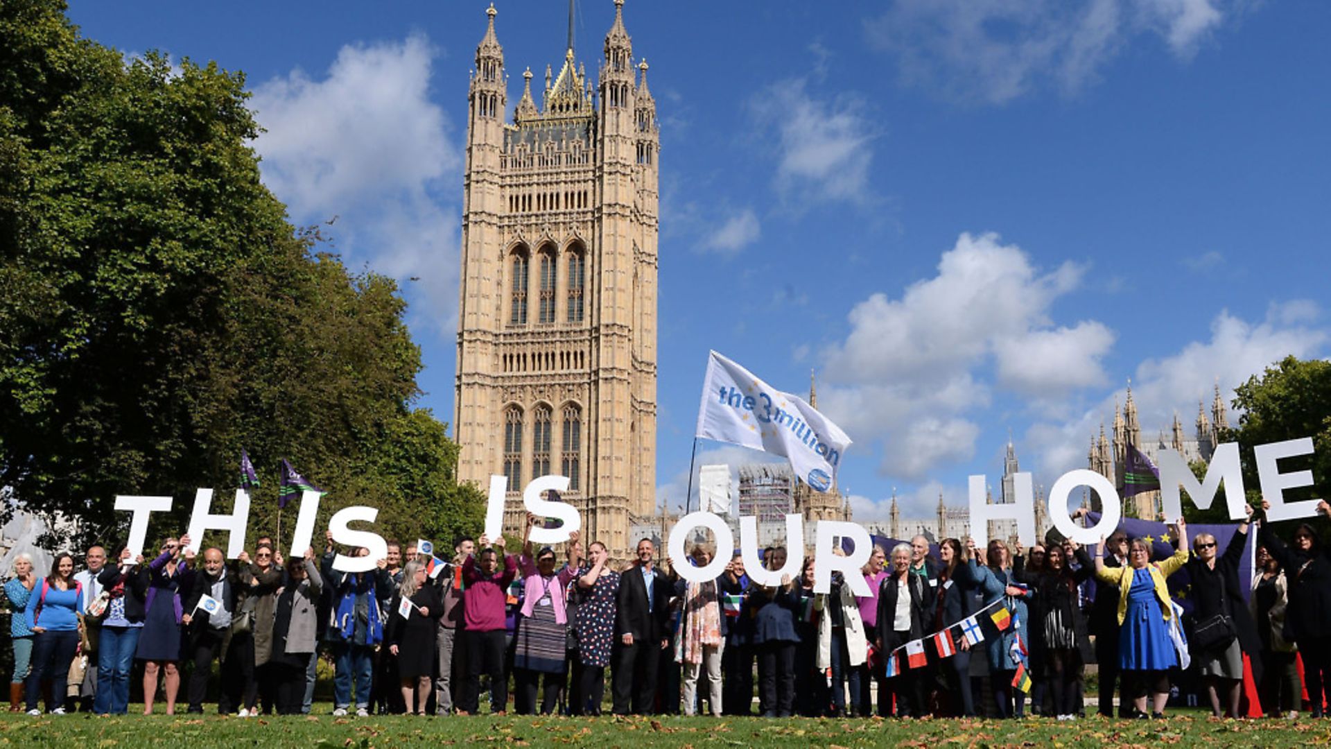 EU citizens in Victoria Tower Gardens in Westminster, lobbying MPs over post-Brexit rights in the UK. Picture: Stefan Rousseau/PA Archive/PA Images - Credit: PA Archive/PA Images