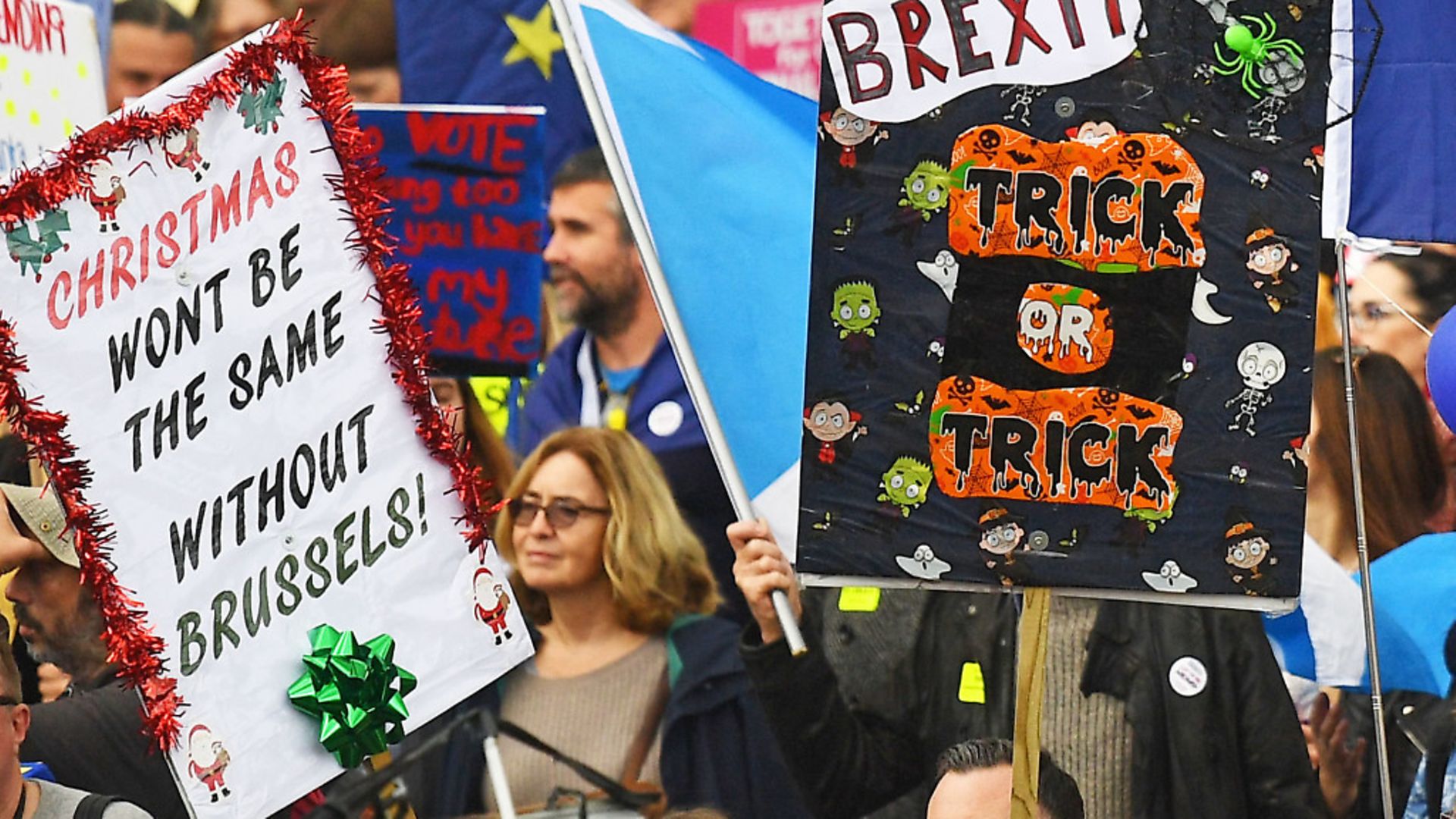 Some of the most creative protest signs from the People's Vote march. Picture: Victoria Jones/PA Wire - Credit: PA