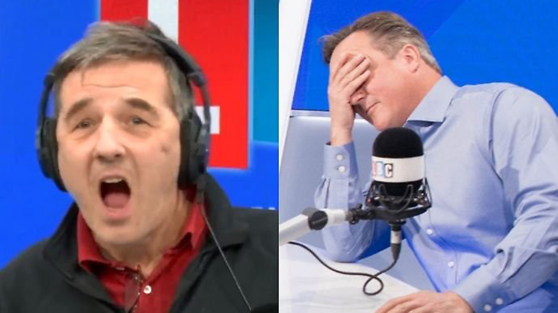 Ian Payne on LBC Radio and David Cameron appears on the station in a previous interview. Photograph: LBC/PA. - Credit: Archant