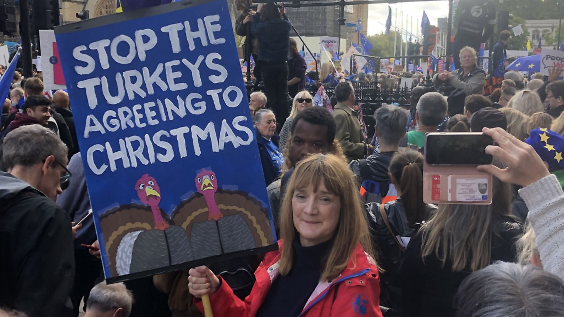 People's Vote placard from Nigel Long. Photograph: Nigel Long. - Credit: Archant