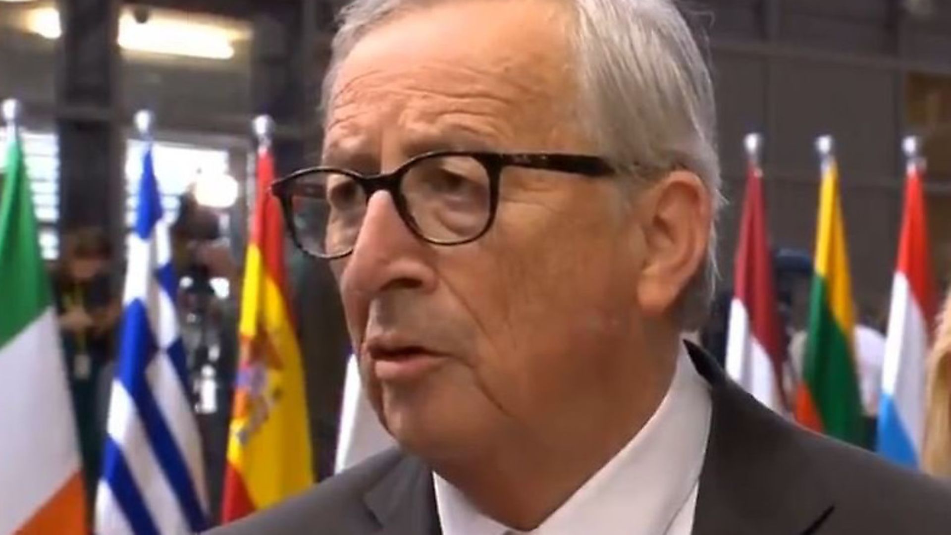 Jean-Claude Juncker talking to assembled journalists in Brussels. Picture: BBC - Credit: BBC